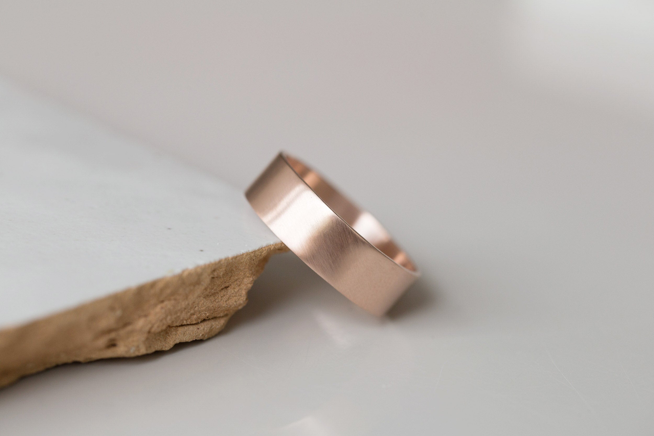7 x 1 mm Flat Band | 14k Recycled Rose Gold