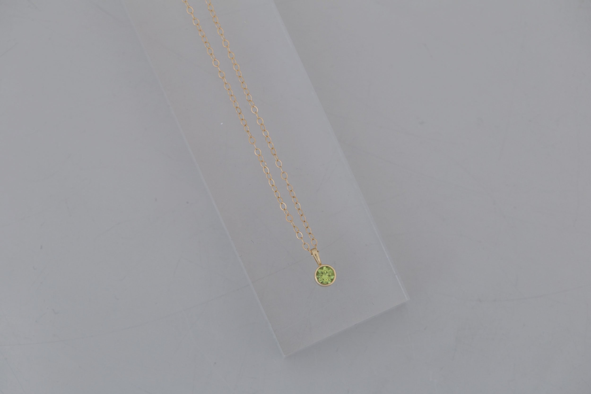 Peridot Necklace | The Birthstone Collection | August | 14k Recycled Gold