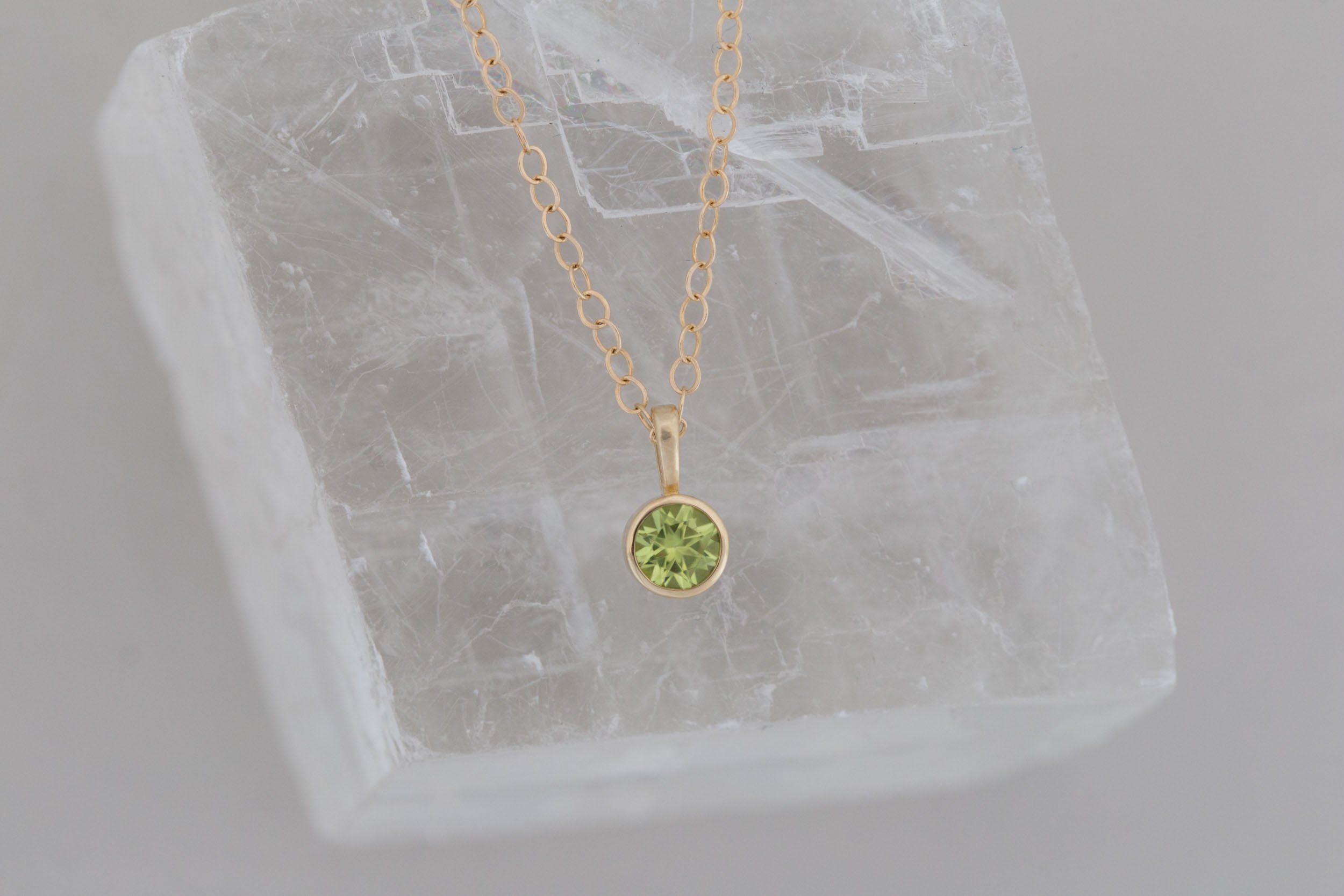 Peridot Necklace | The Birthstone Collection | August | 14k Recycled Gold
