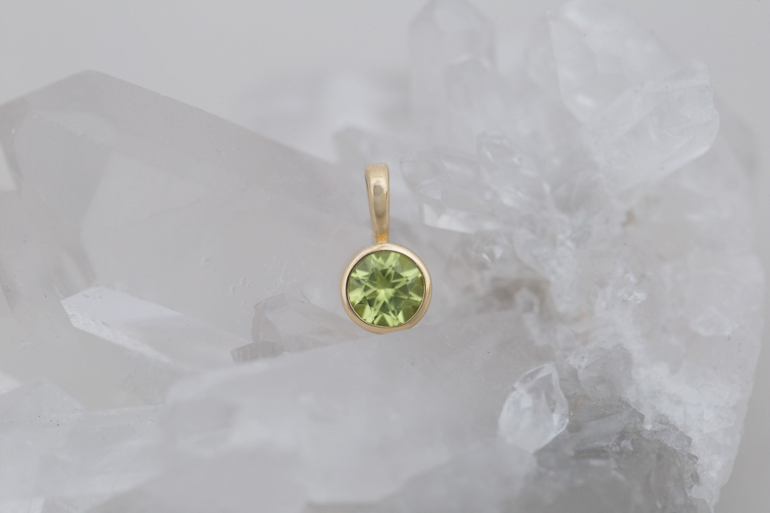 Peridot Pendant | The Birthstone Collection | August | 14k Recycled Gold