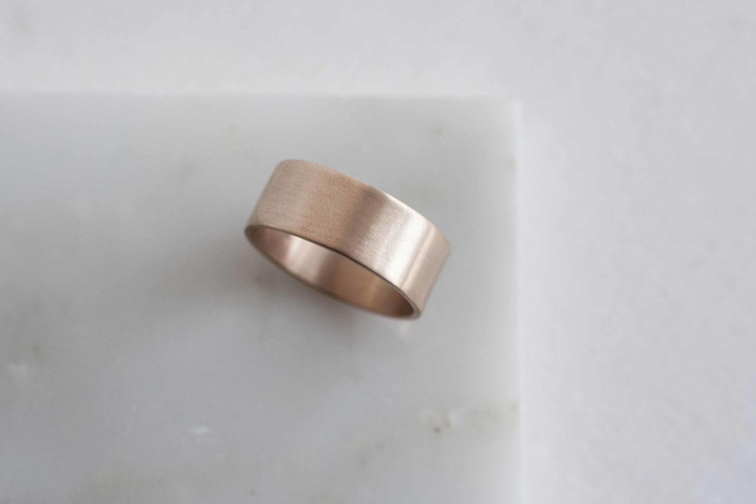 8 x 1 mm Flat Band | 14k Recycled Yellow Gold