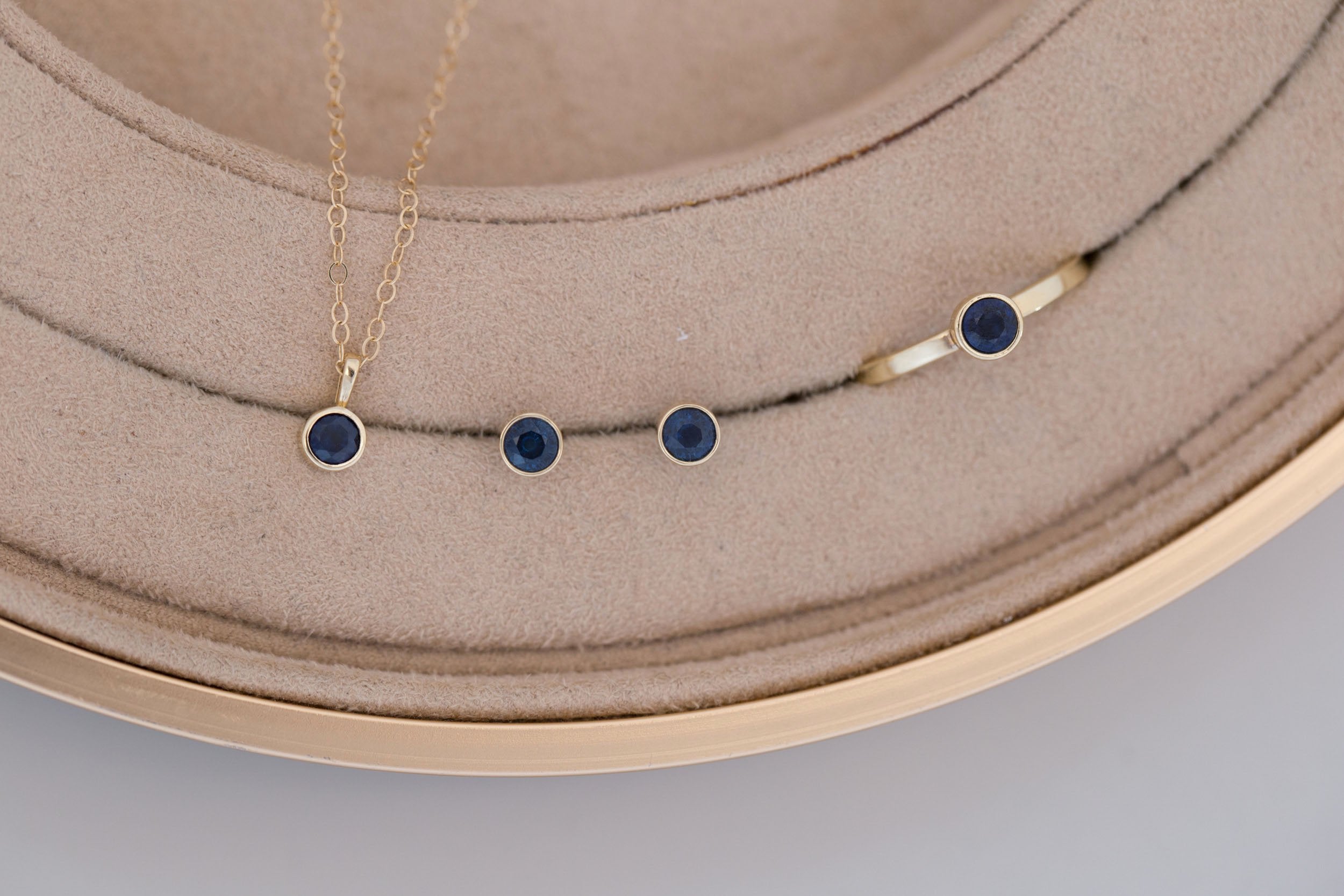 Sapphire Pendant | The Birthstone Collection | September | 14k Recycled Gold