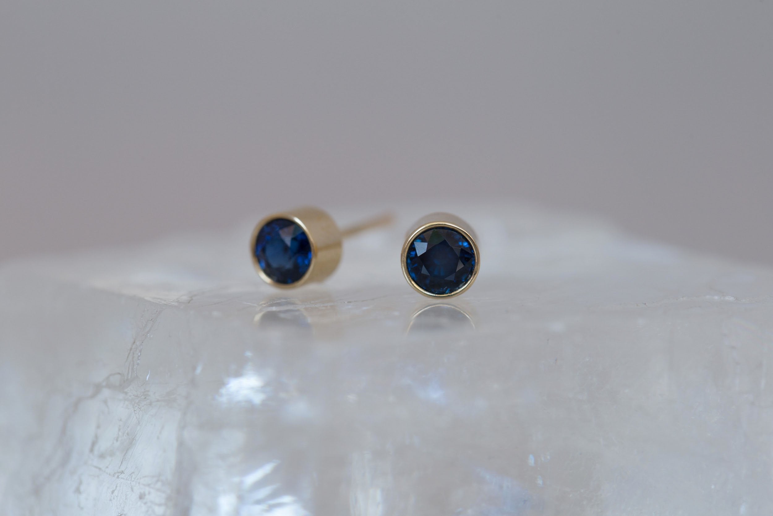 Sapphire Earrings | The Birthstone Collection | September | 14k Recycled Gold