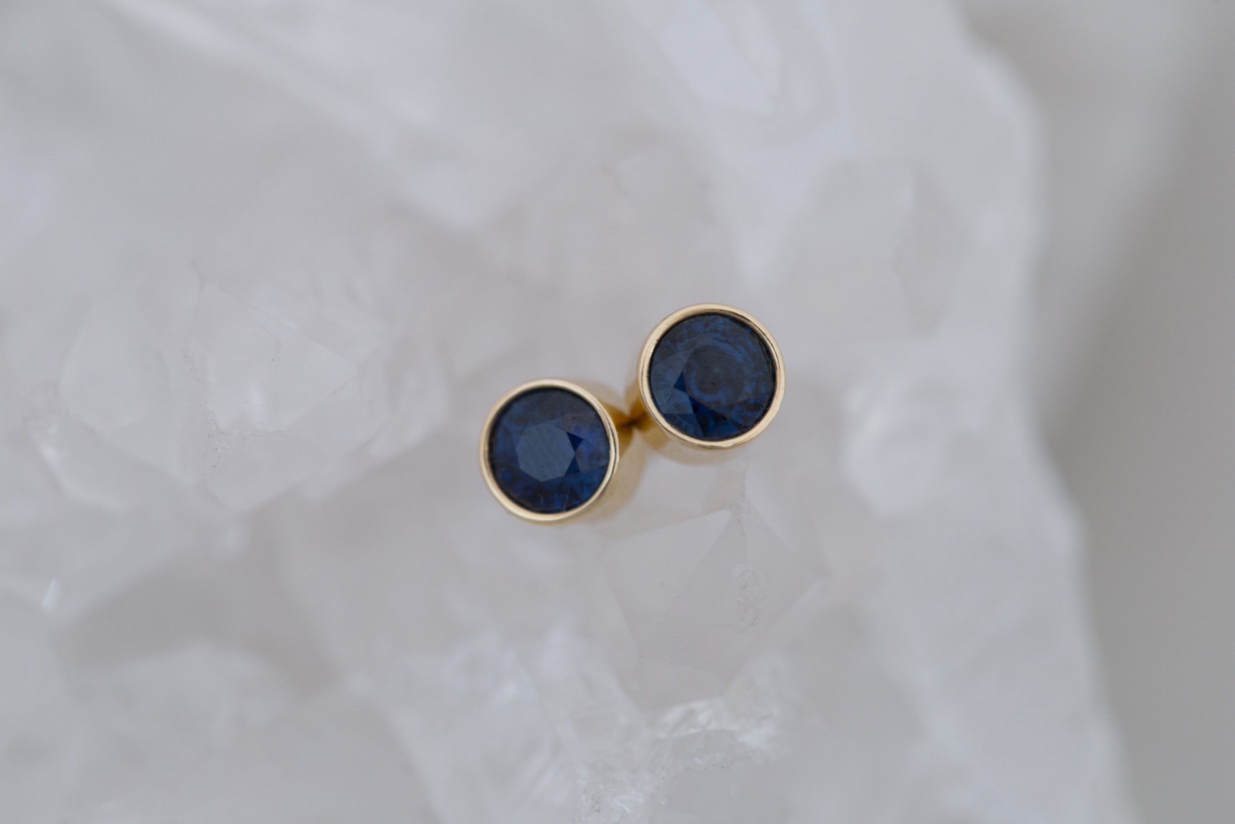 Sapphire Earrings | The Birthstone Collection | September | 14k Recycled Gold