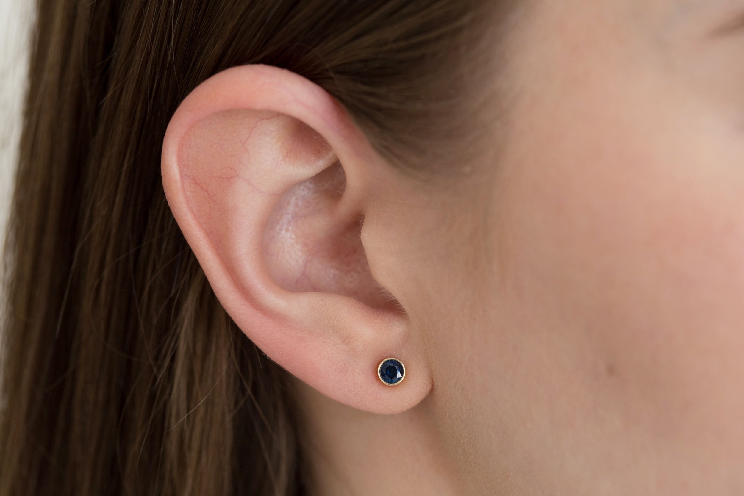 Sapphire Earrings | The Birthstone Collection | September | 14k Recycled Gold