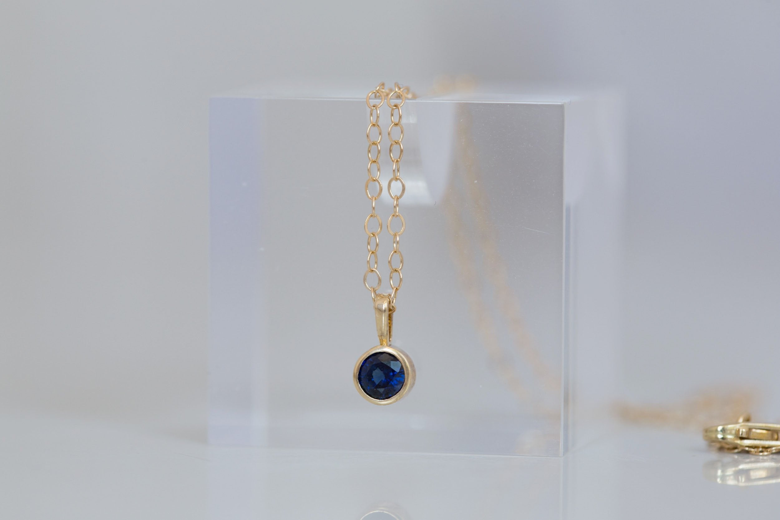 Sapphire Necklace | The Birthstone Collection | September | 14k Recycled Gold