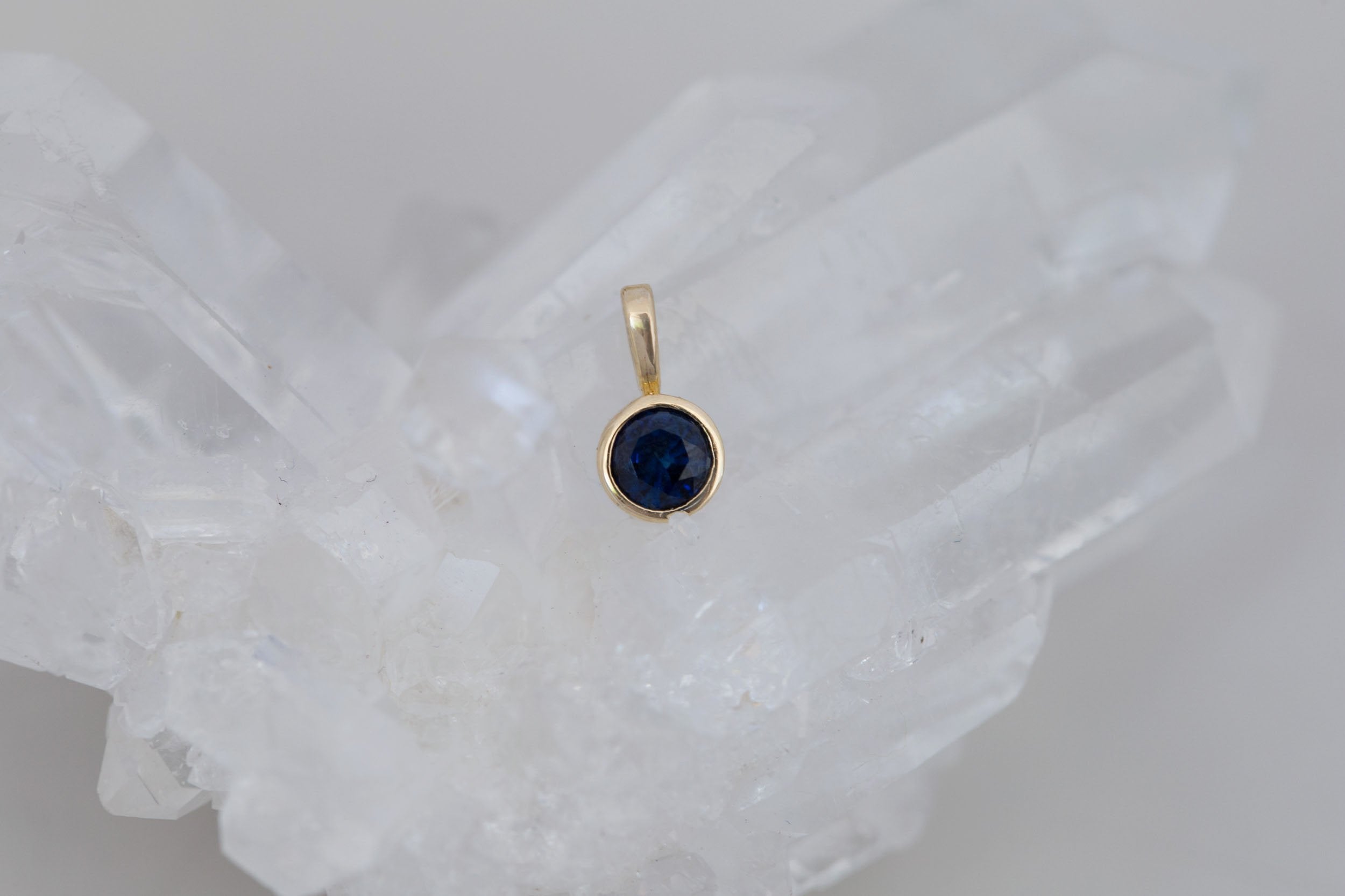 Sapphire Pendant | The Birthstone Collection | September | 14k Recycled Gold