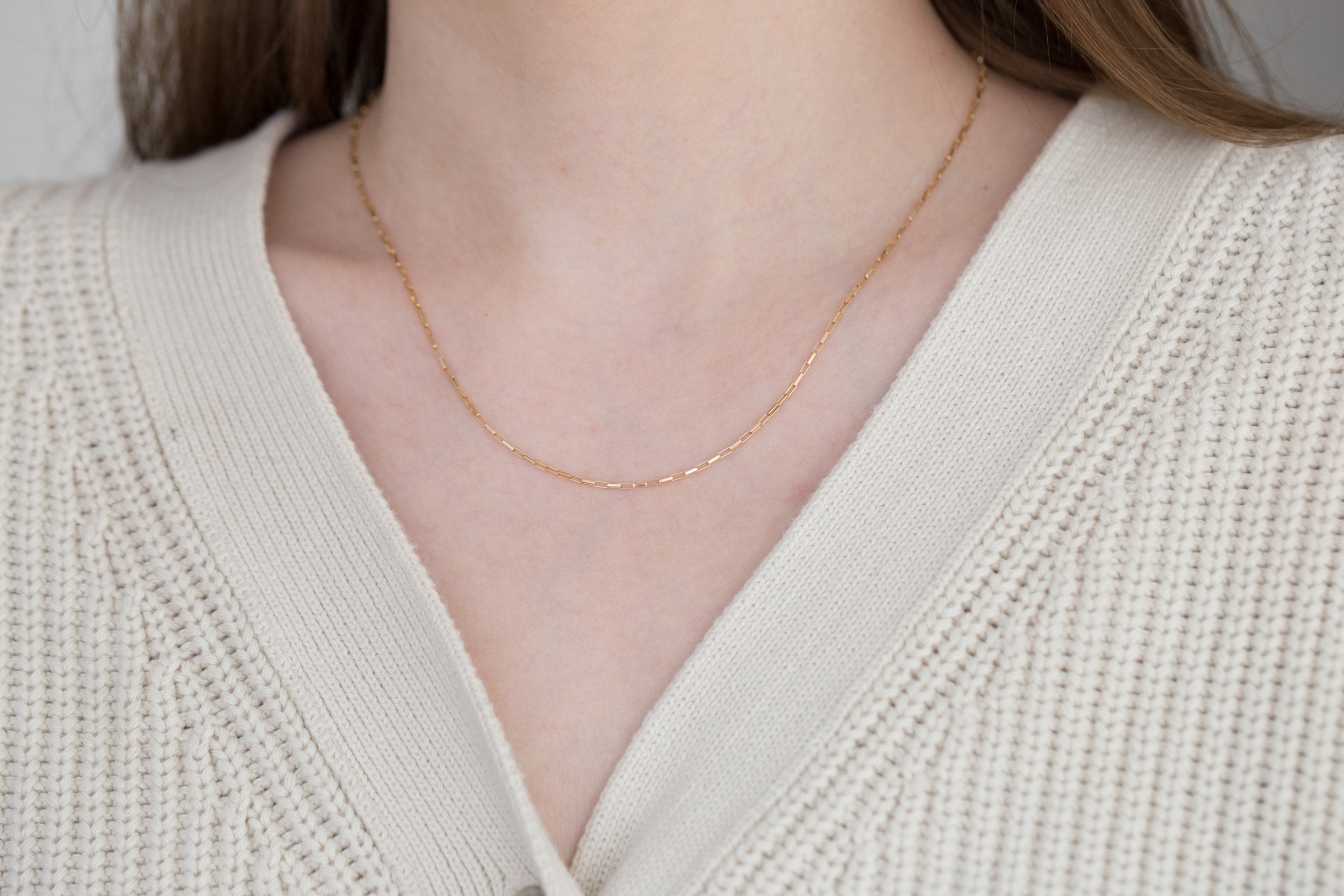 Elongated Box Chain | 14k Recycled Gold