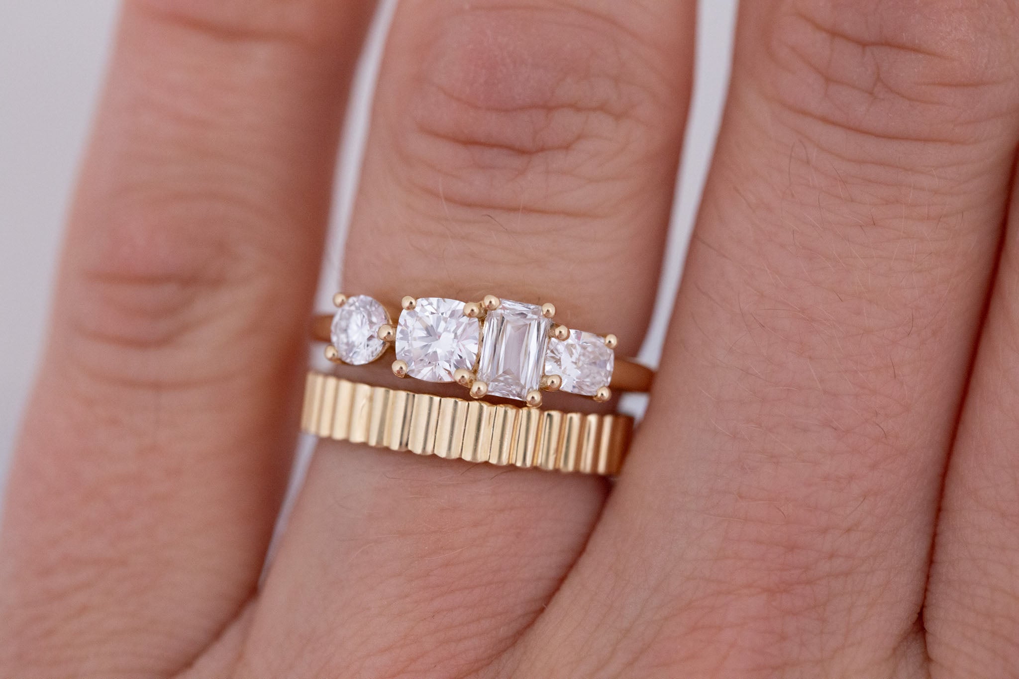 Holland Ring | Lab Diamond Brilliant Cut Engagement Ring | 14k Recycled Gold