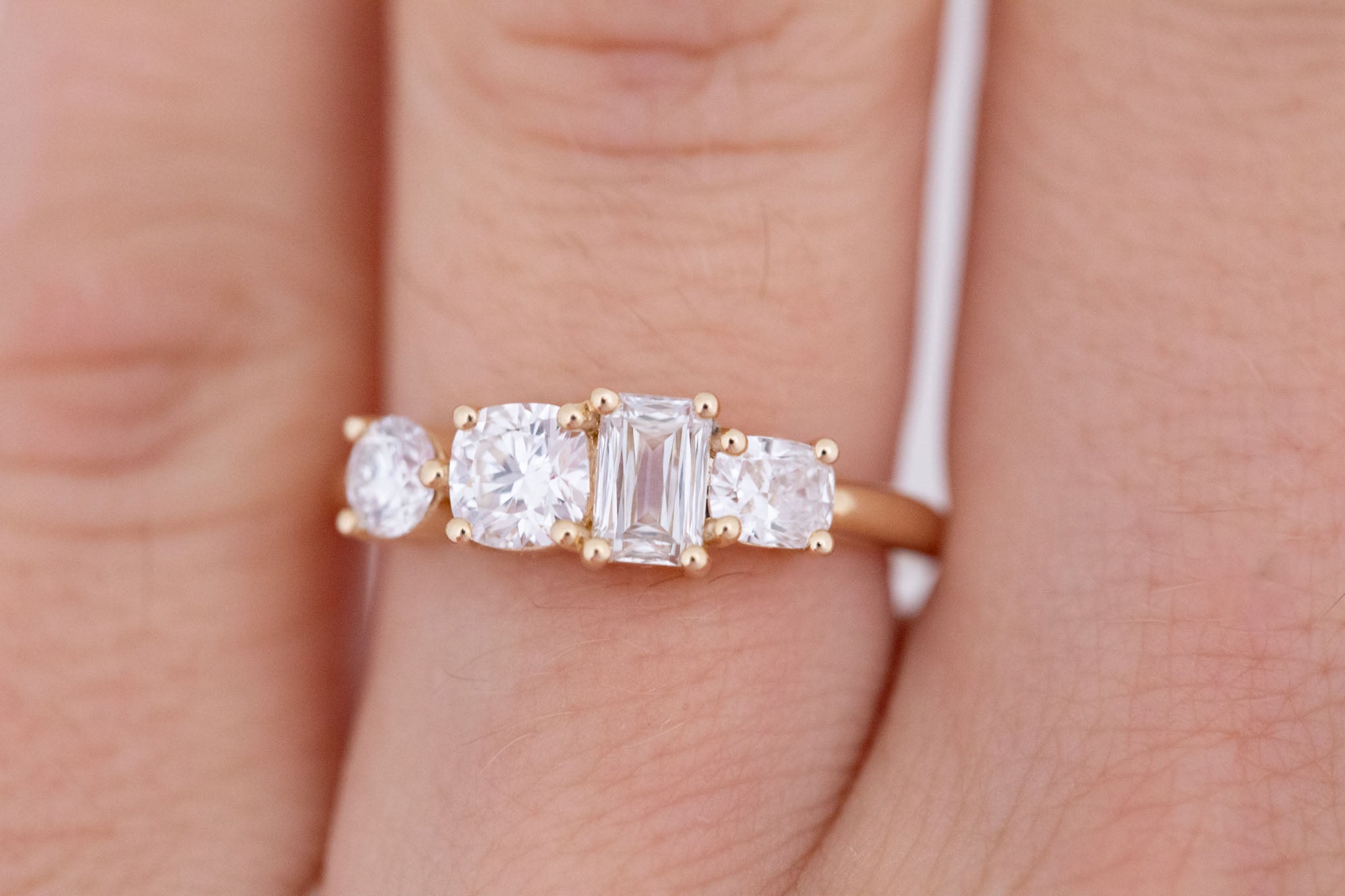 Holland Ring | Lab Diamond Brilliant Cut Engagement Ring | 14k Recycled Gold