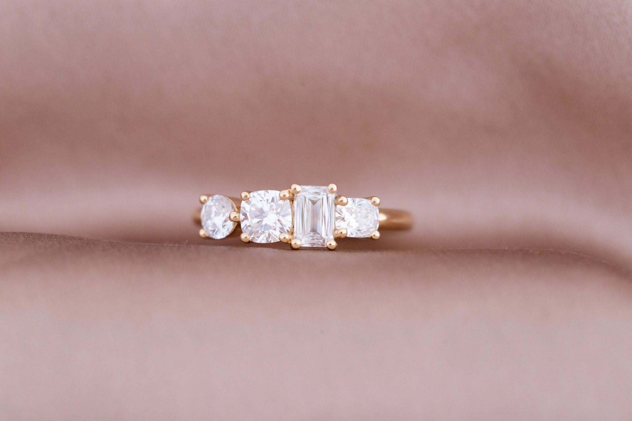 Holland Ring | Lab Diamond Brilliant Cut Engagement Ring | 14k Recycled Gold