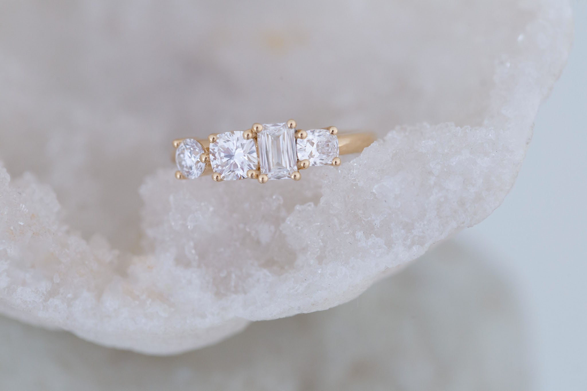 Holland Ring | Lab Diamond Brilliant Cut Engagement Ring | 14k Recycled Gold