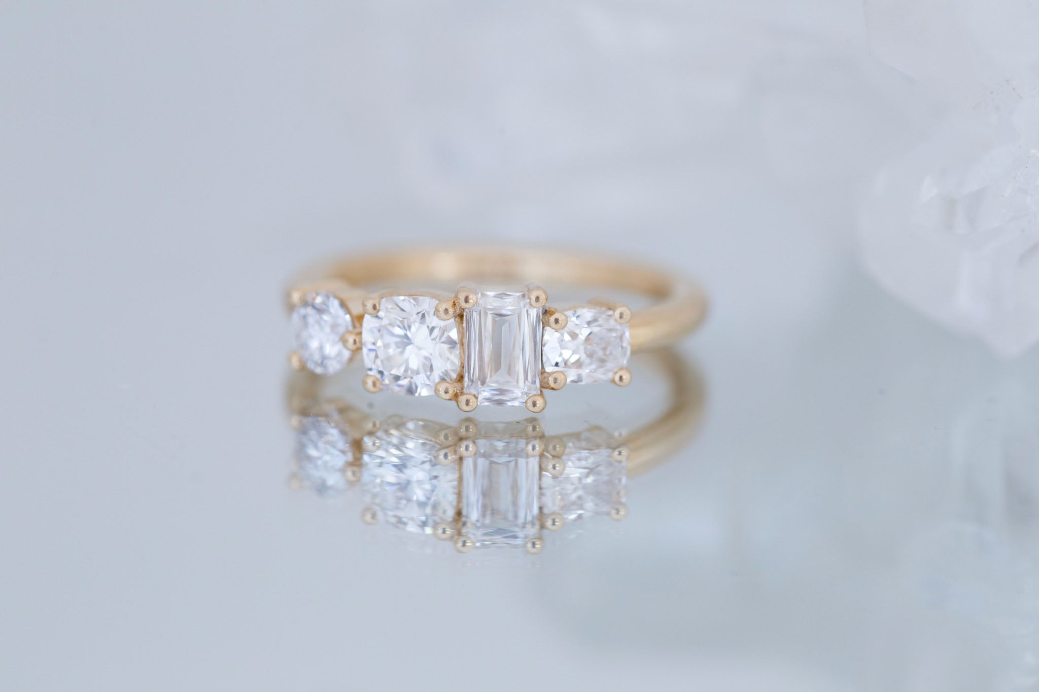 Holland Ring | Lab Diamond Brilliant Cut Engagement Ring | 14k Recycled Gold