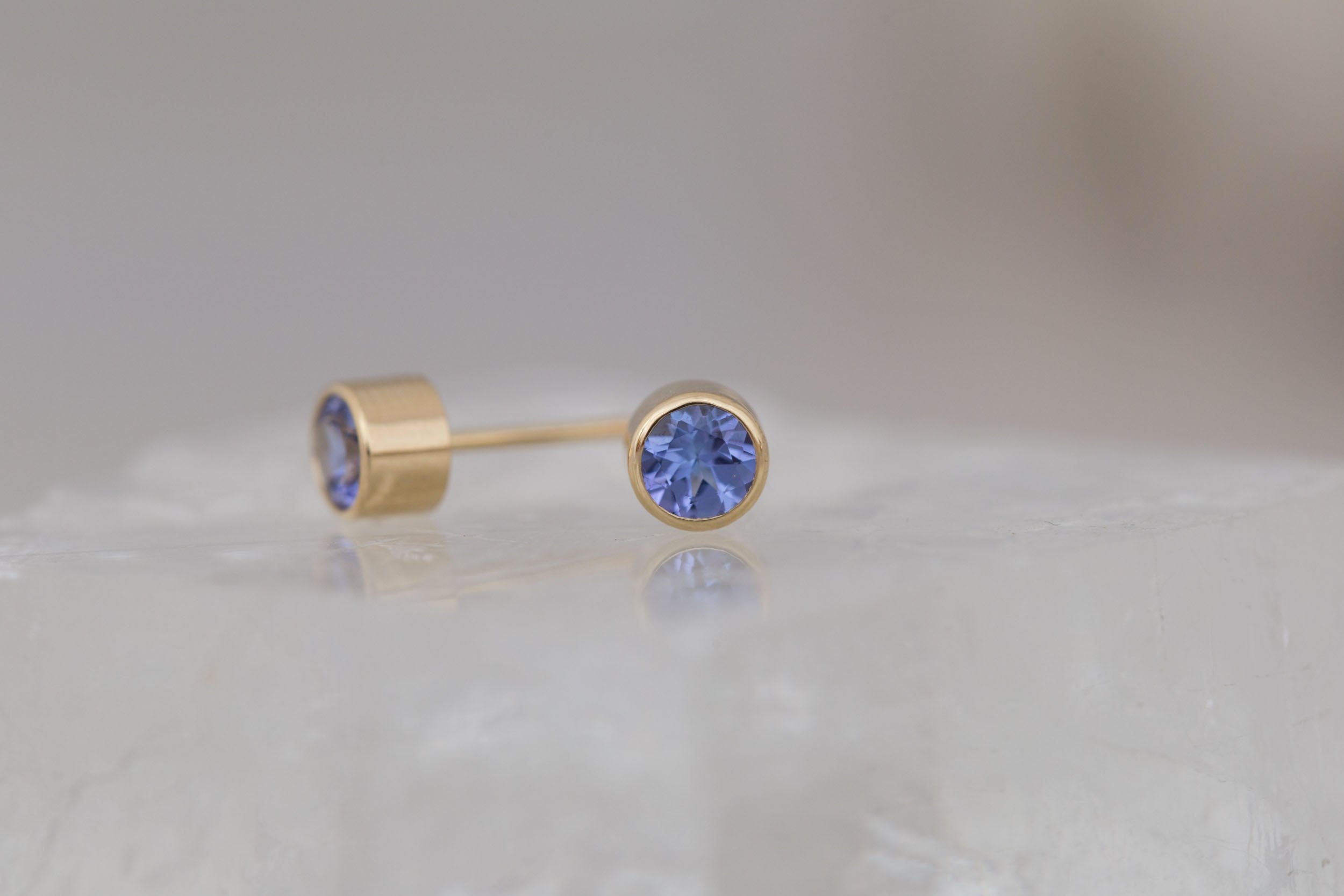 Tanzanite Earrings | The Birthstone Collection | December | 14k Recycled Gold