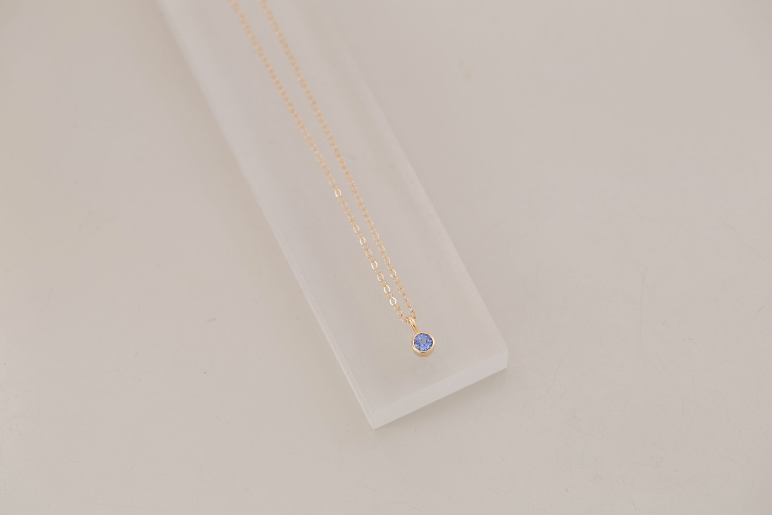 Tanzanite Necklace | The Birthstone Collection | December | 14k Recycled Gold
