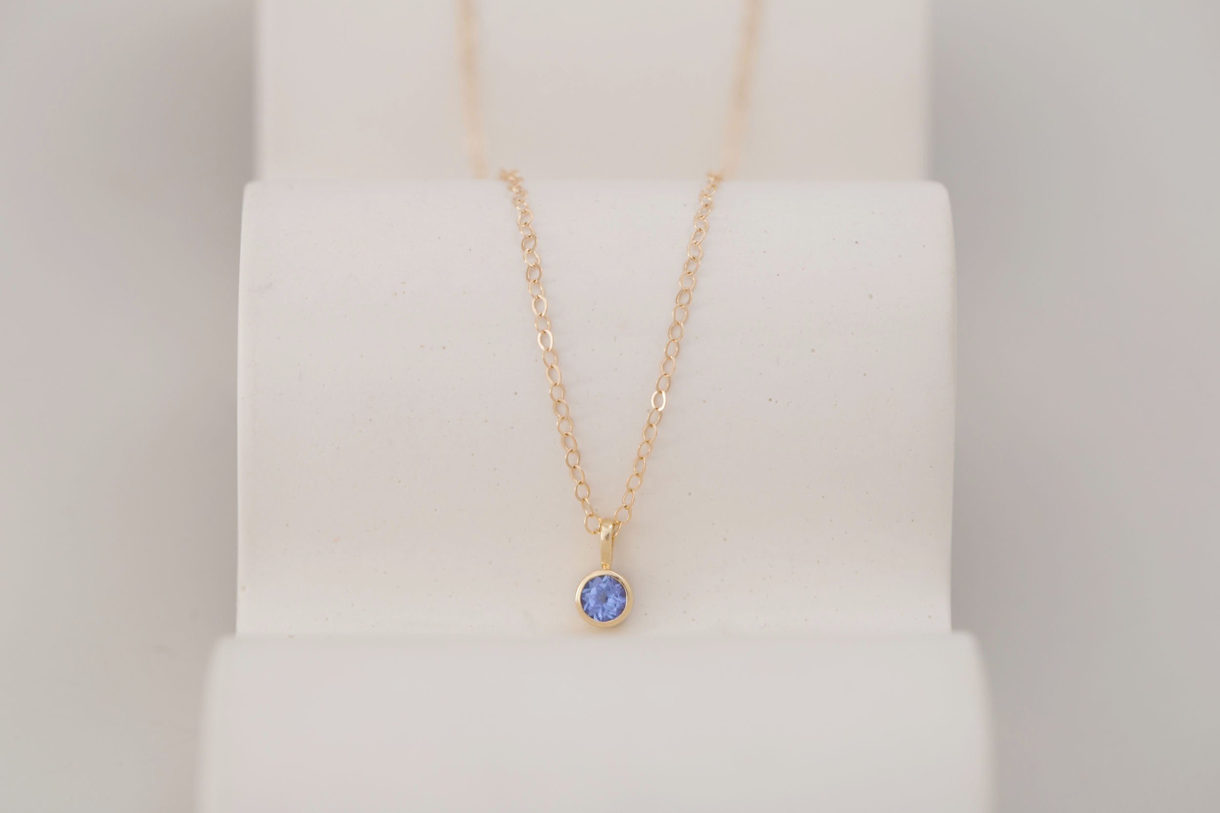 Tanzanite Necklace | The Birthstone Collection | December | 14k Recycled Gold