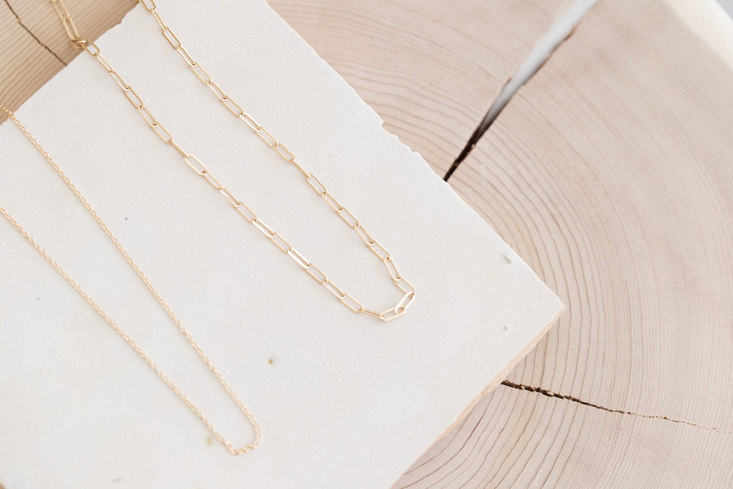 Elongated Flat Link Chain | 14k Recycled Gold