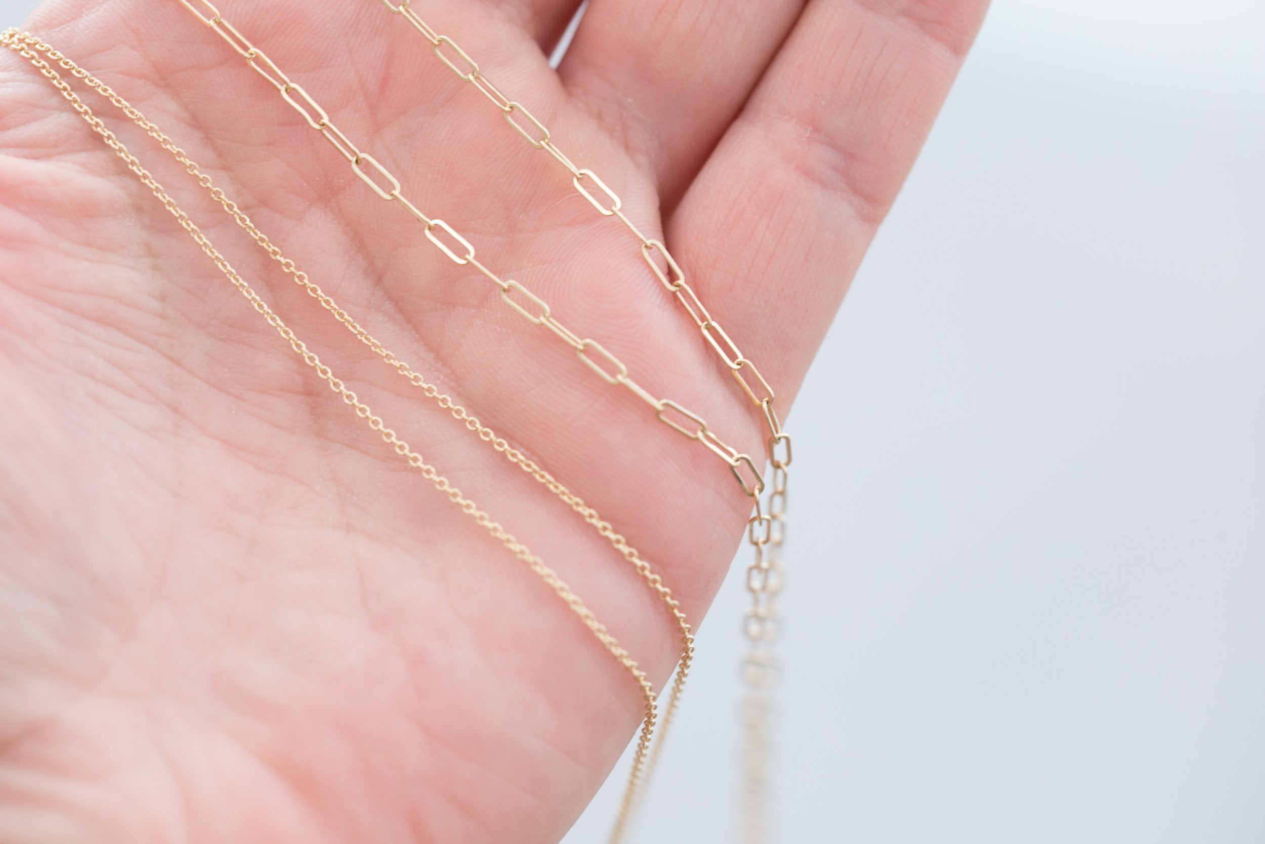 Elongated Flat Link Chain | 14k Recycled Gold