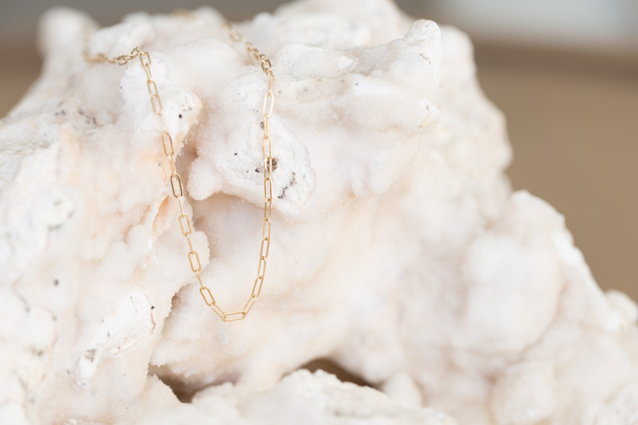 Elongated Flat Link Chain | 14k Recycled Gold
