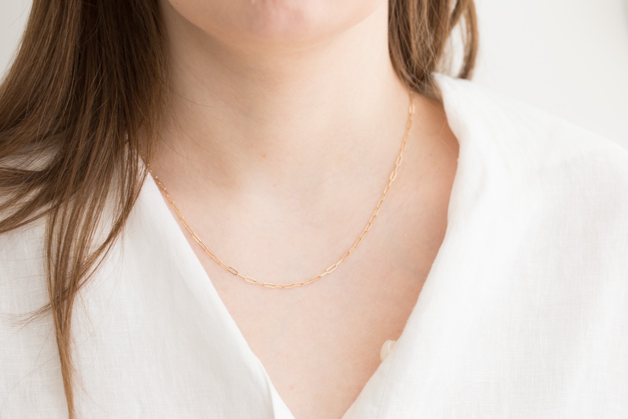 Elongated Flat Link Chain | 14k Recycled Gold