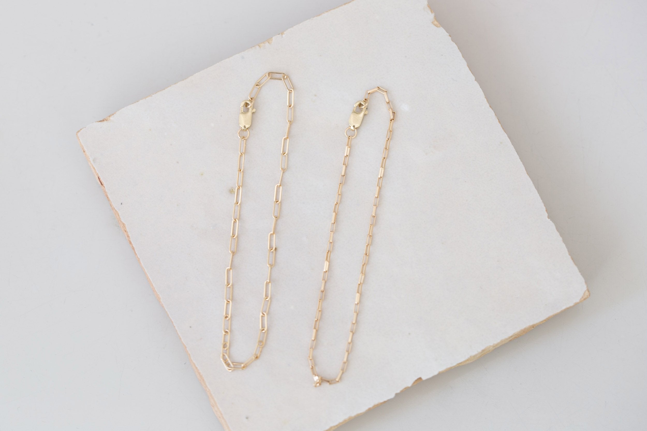 Elongated Box Chain Bracelet | 14k Recycled Gold