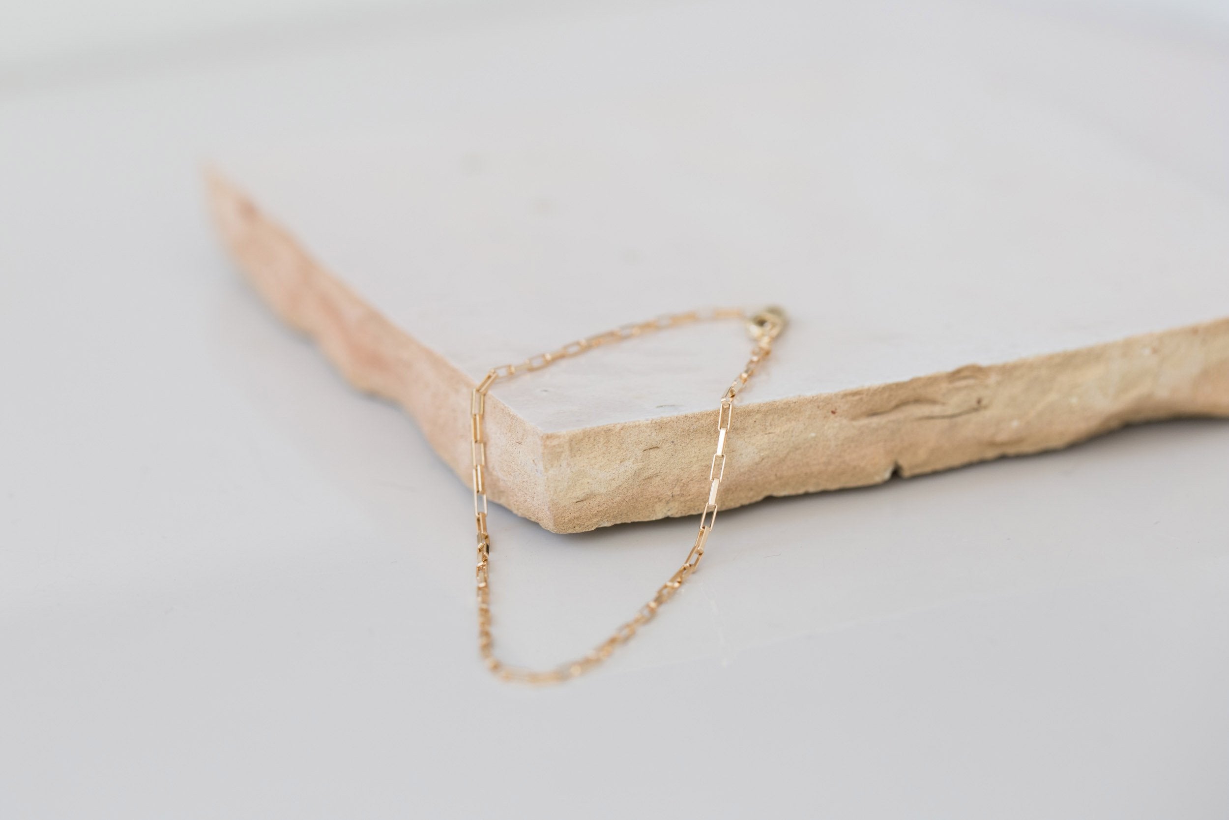 Elongated Box Chain Bracelet | 14k Recycled Gold