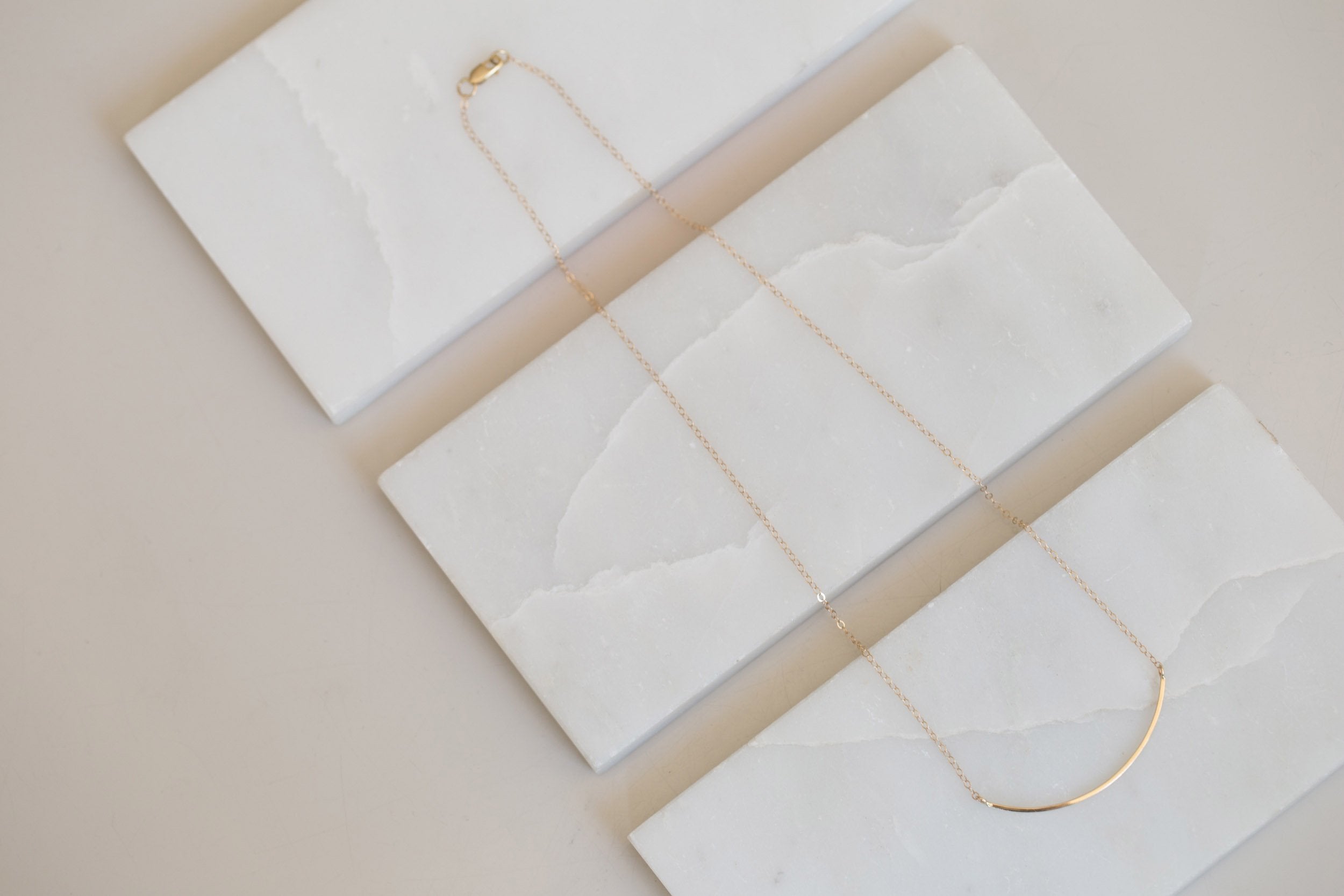 Gold Arc Necklace | 14k Recycled Gold