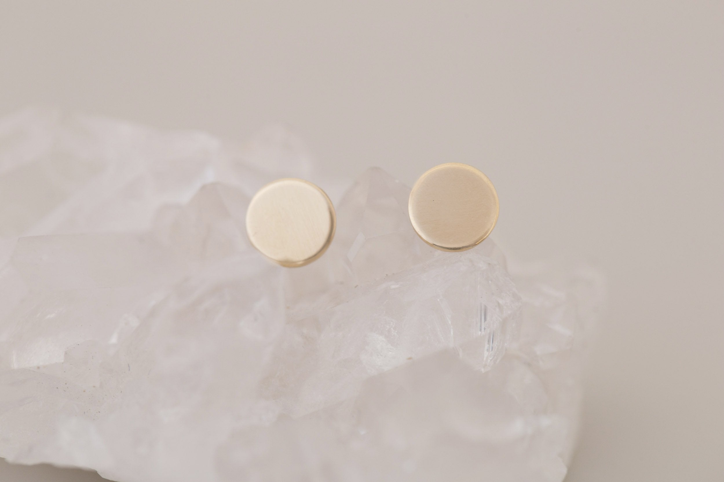 6 mm Gold Disc Earrings | 14k Recycled Gold