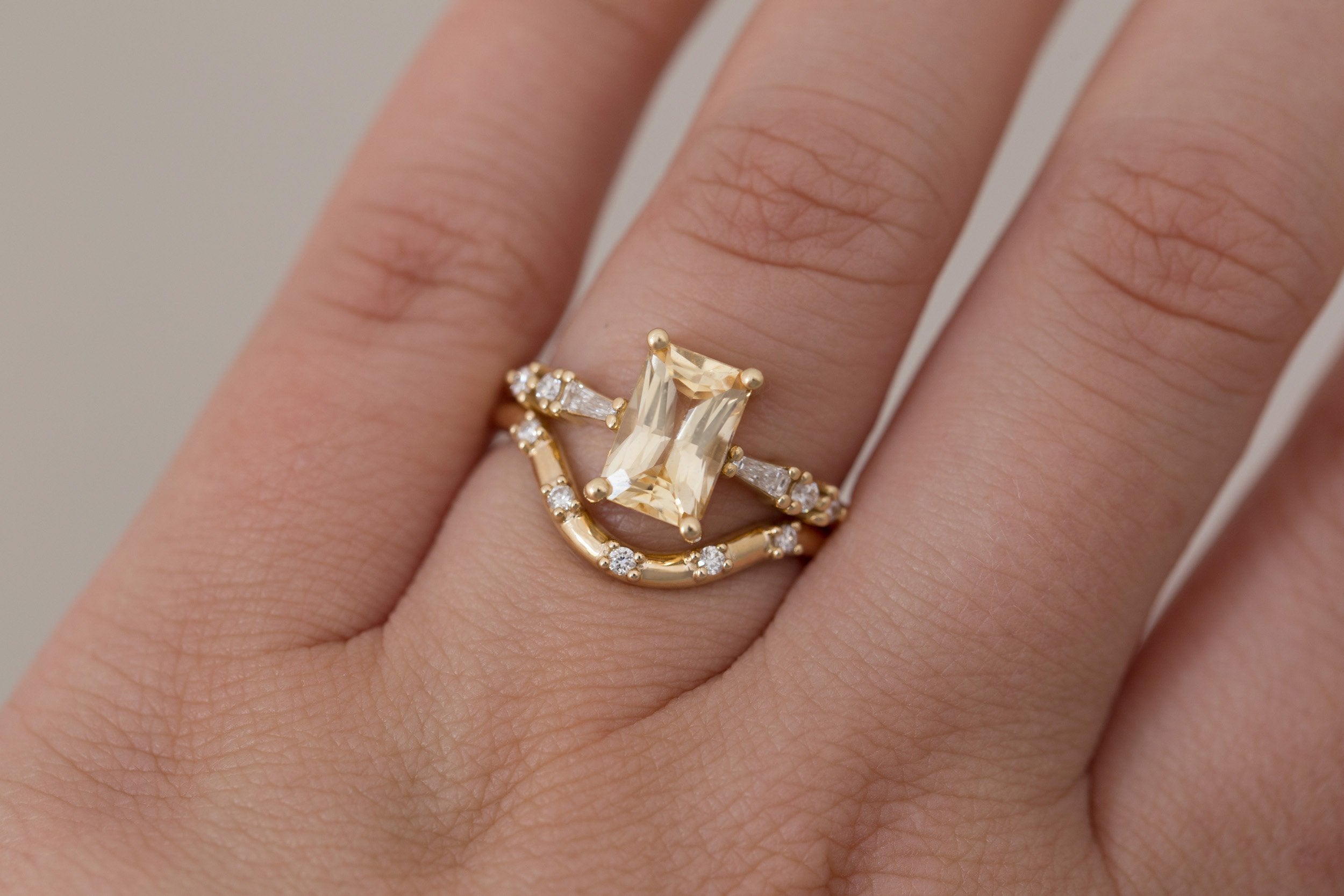 Hudson Deep Curve Band | 14k Recycled Gold