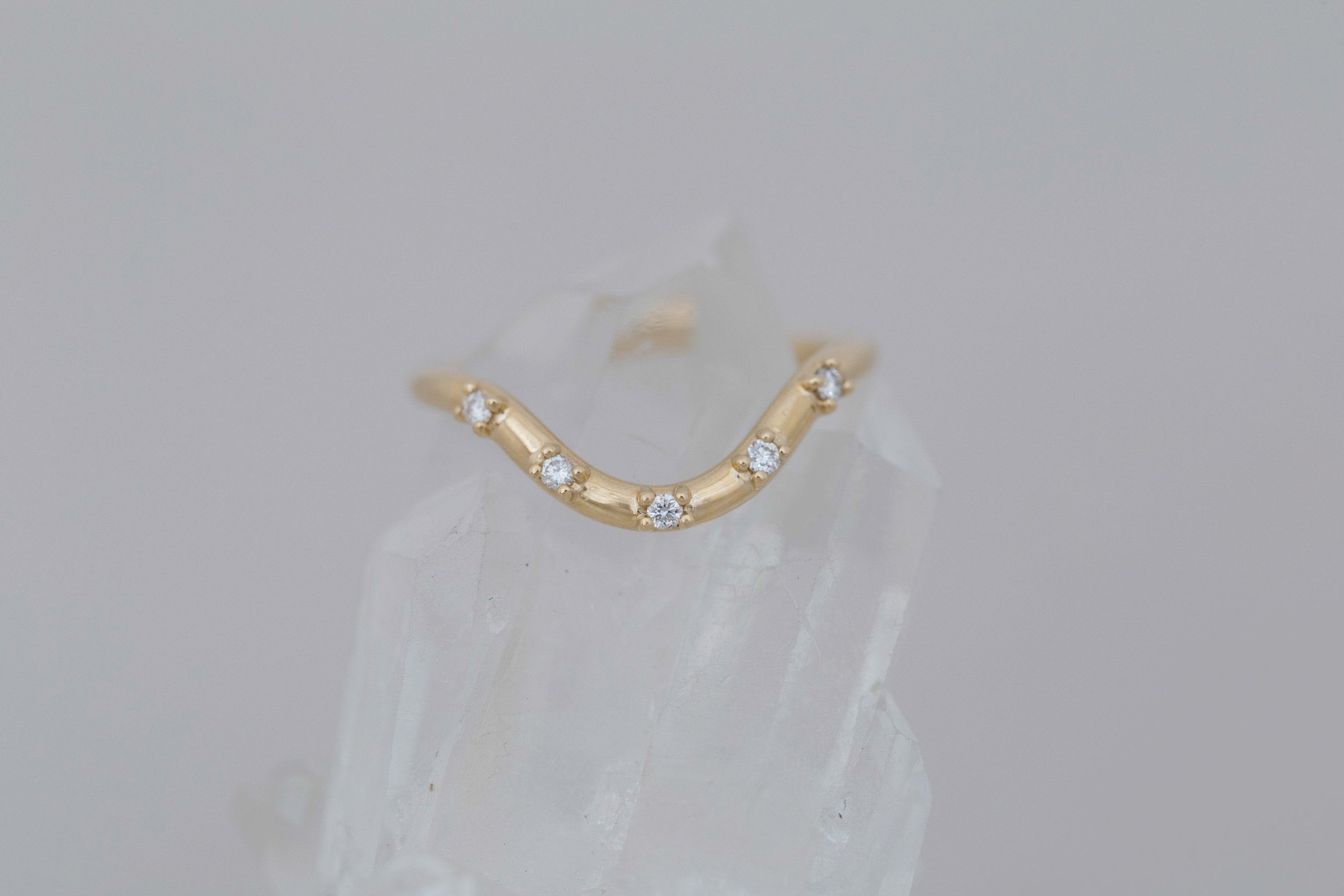 Hudson Deep Curve Band | 14k Recycled Gold