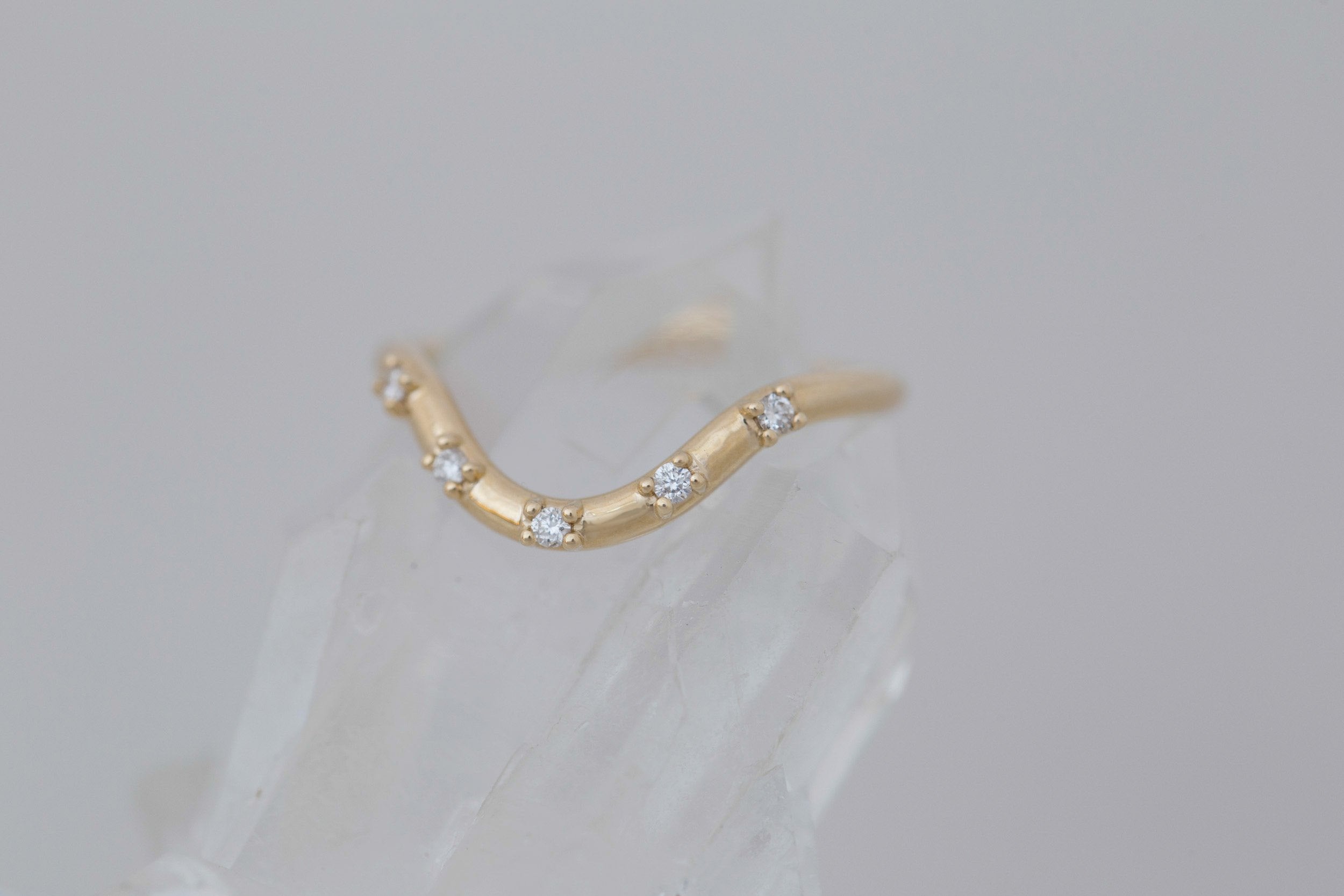 Hudson Deep Curve Band | 14k Recycled Gold