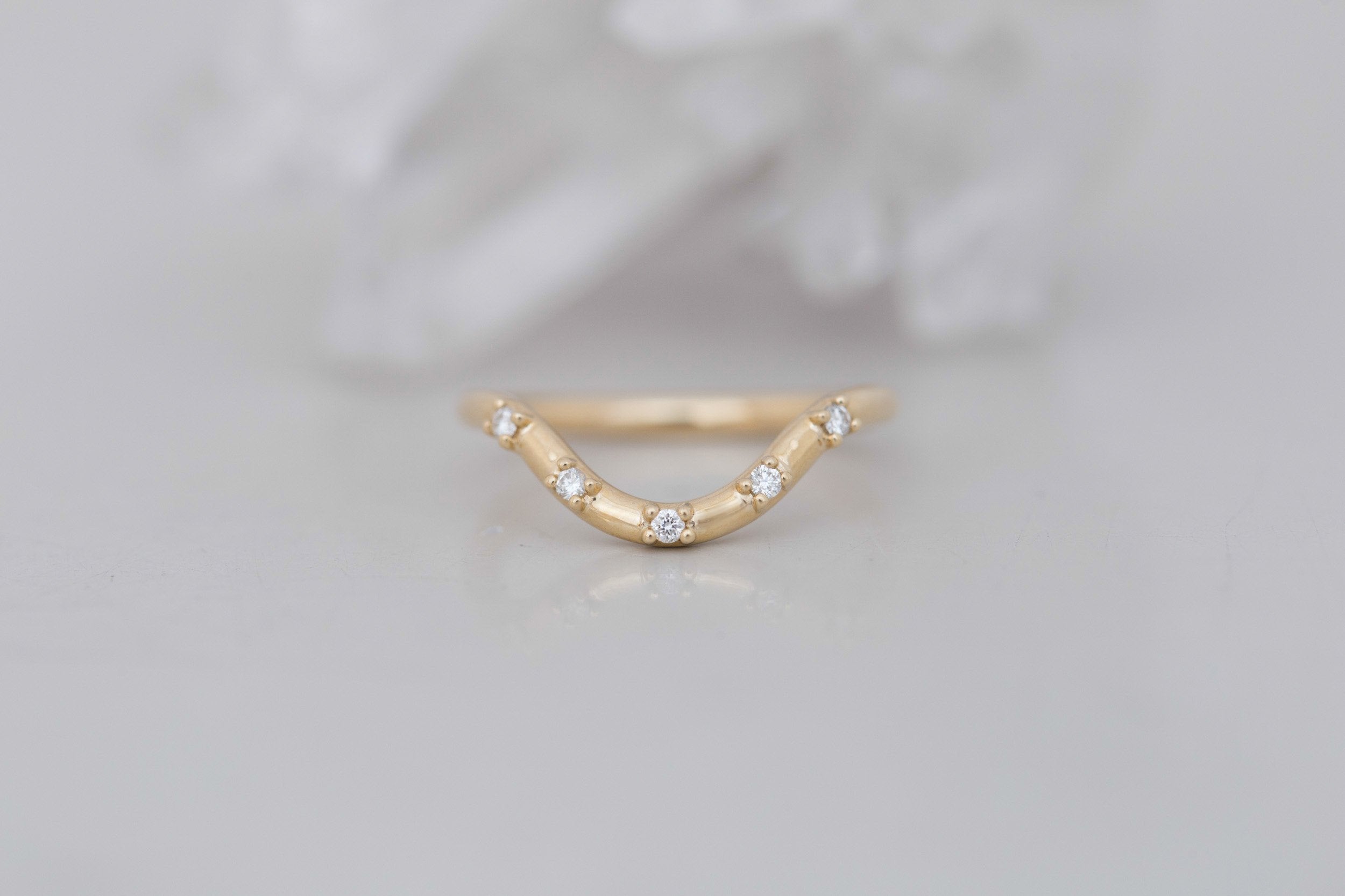 Hudson Deep Curve Band | 14k Recycled Gold