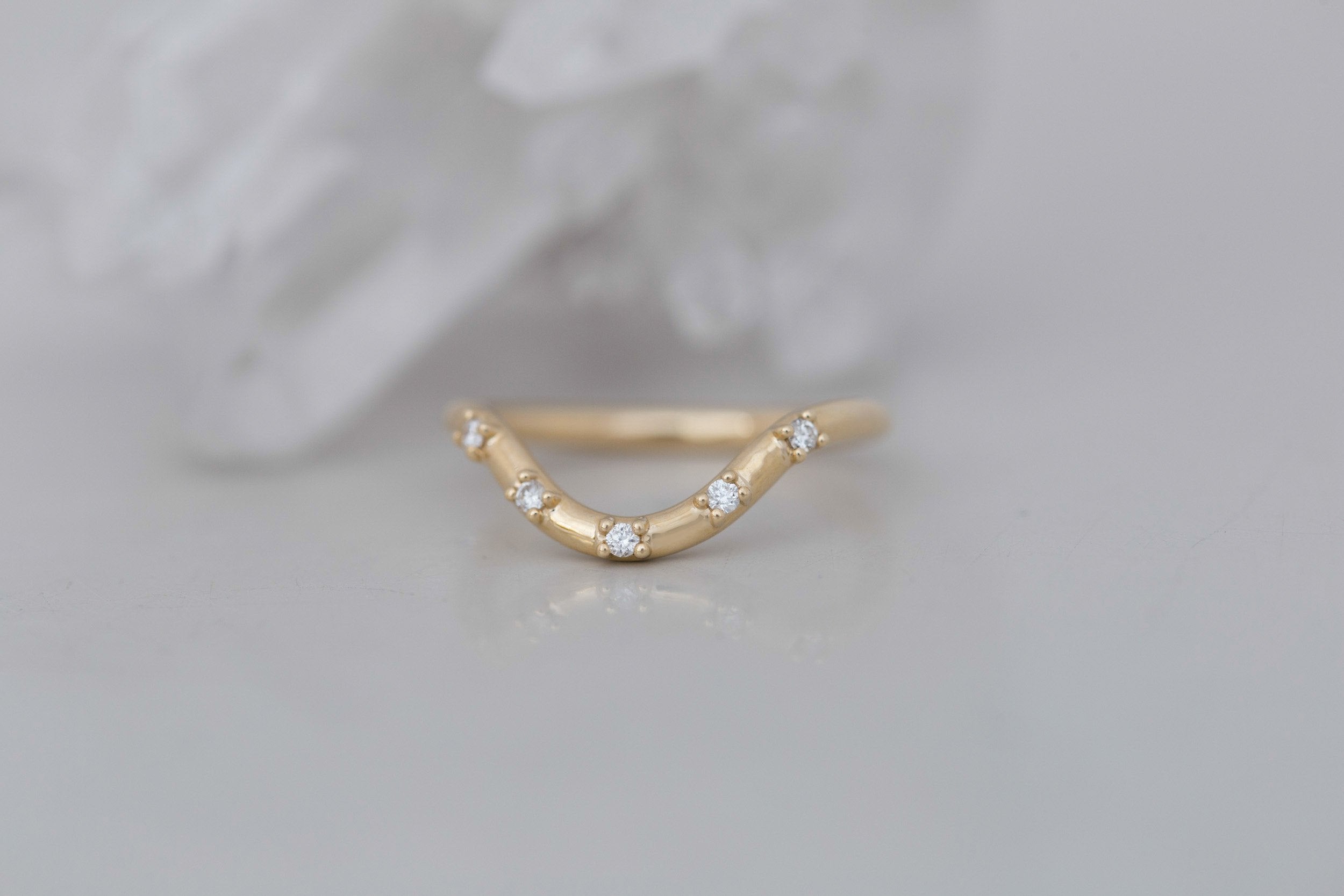 Hudson Deep Curve Band | 14k Recycled Gold