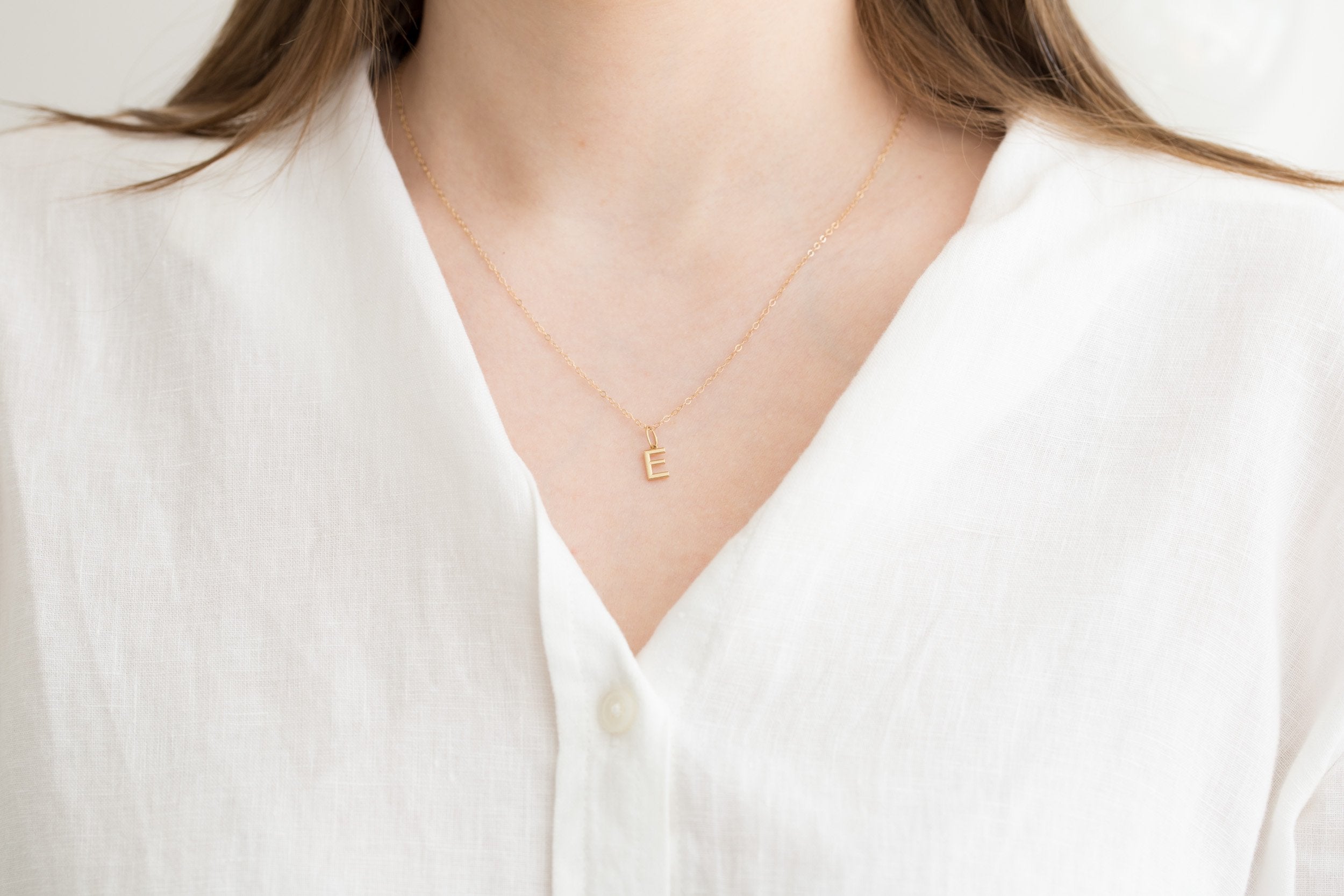 Initial Necklace | 14k Recycled Gold
