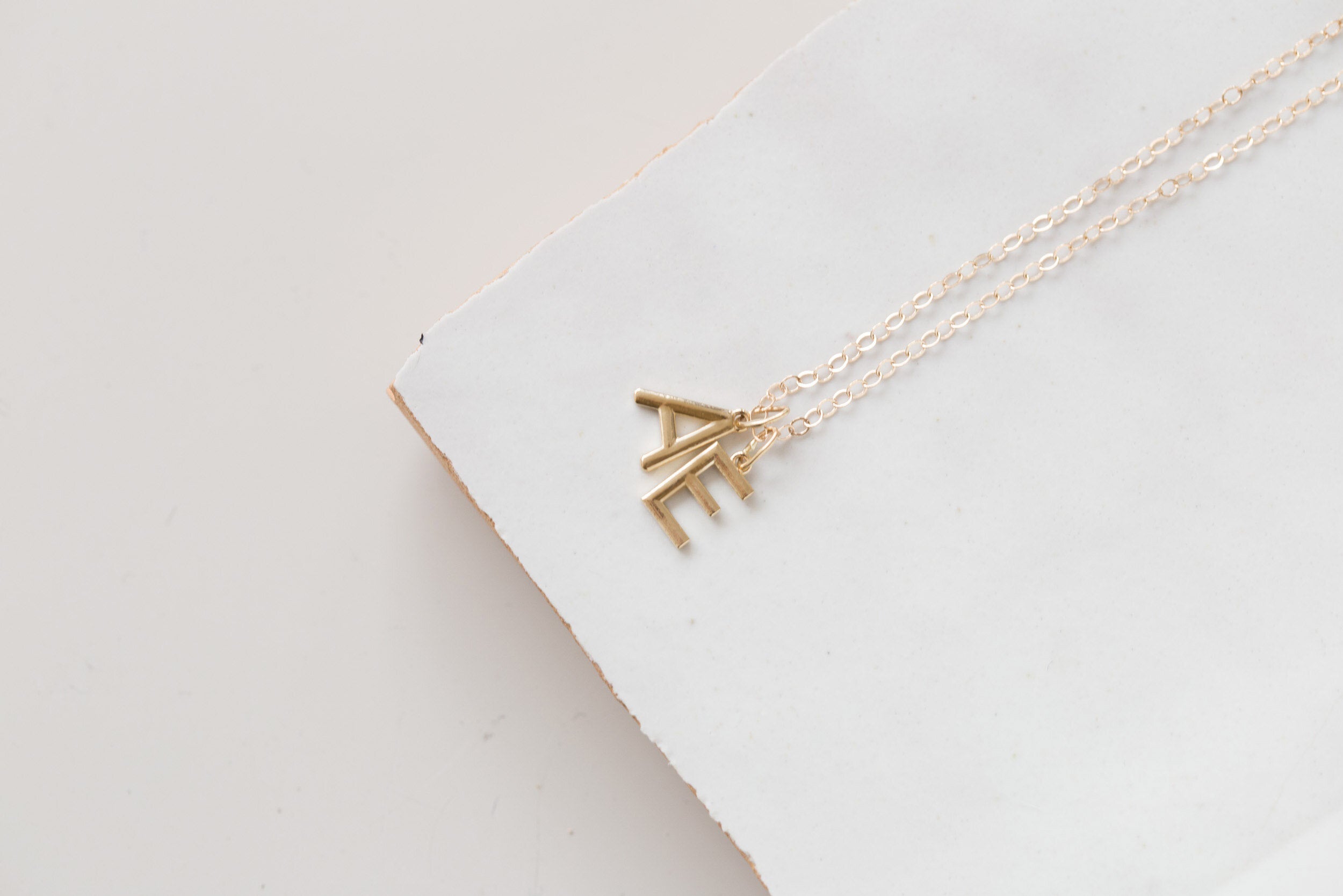 Initial Necklace | 14k Recycled Gold