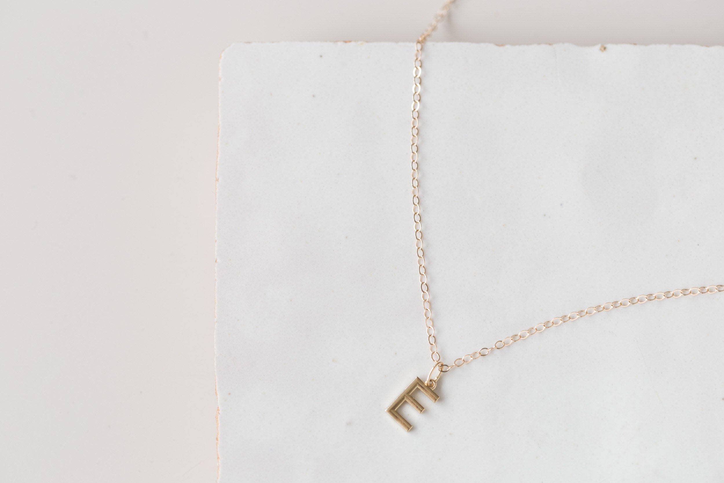 Initial Necklace | 14k Recycled Gold
