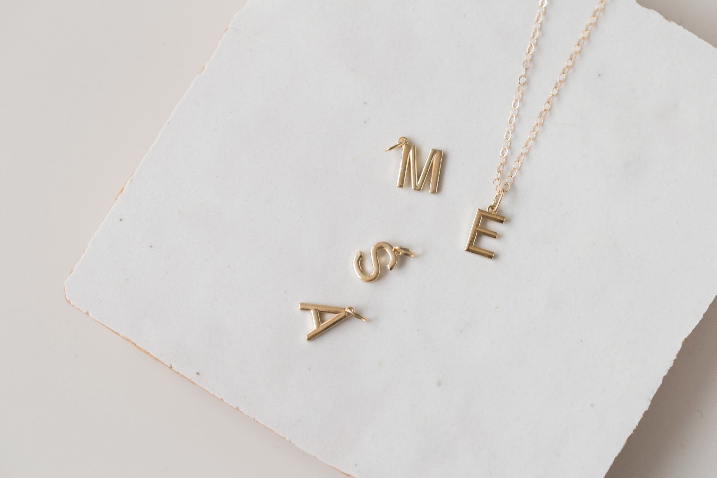 Initial Necklace | 14k Recycled Gold