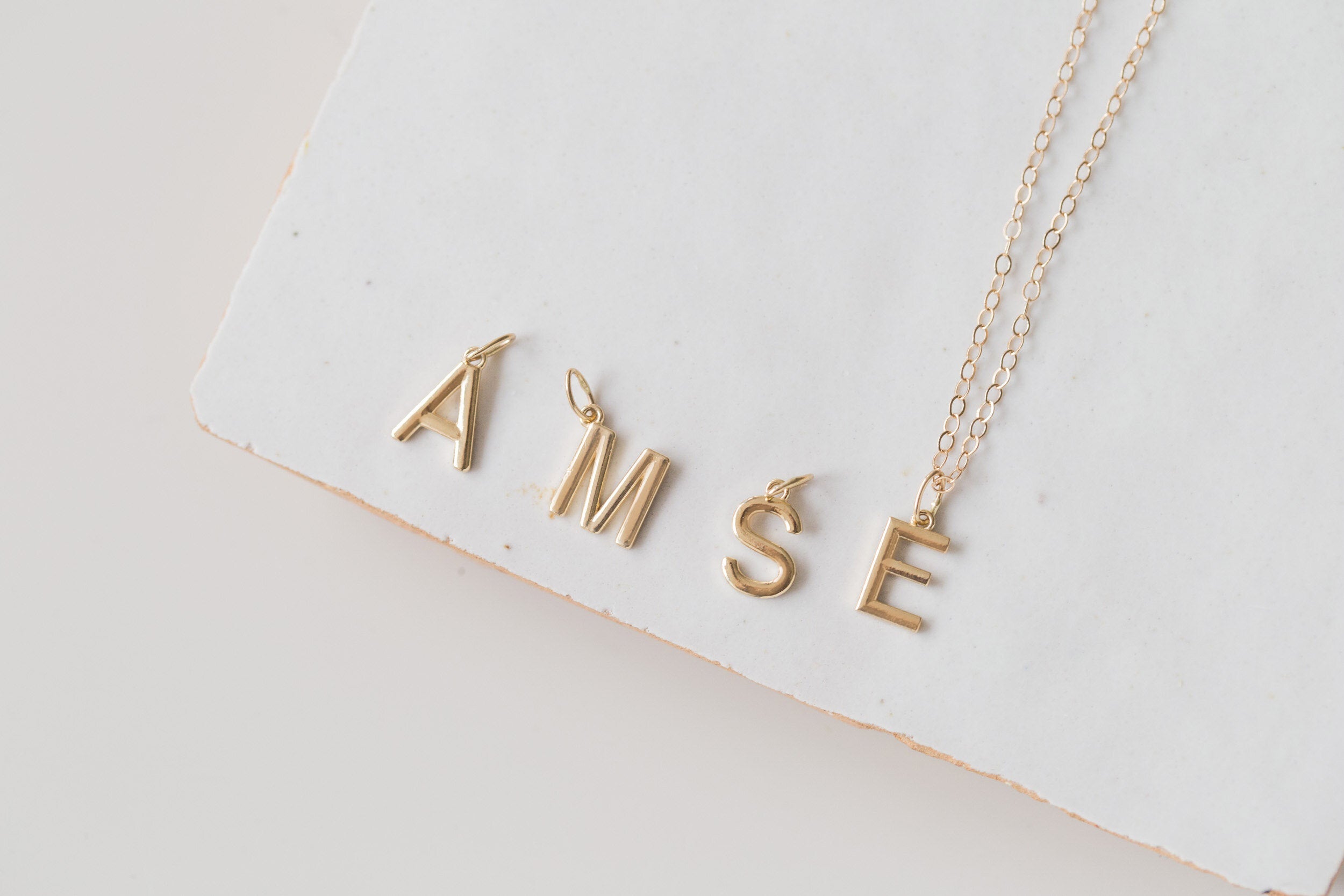 Initial Necklace | 14k Recycled Gold