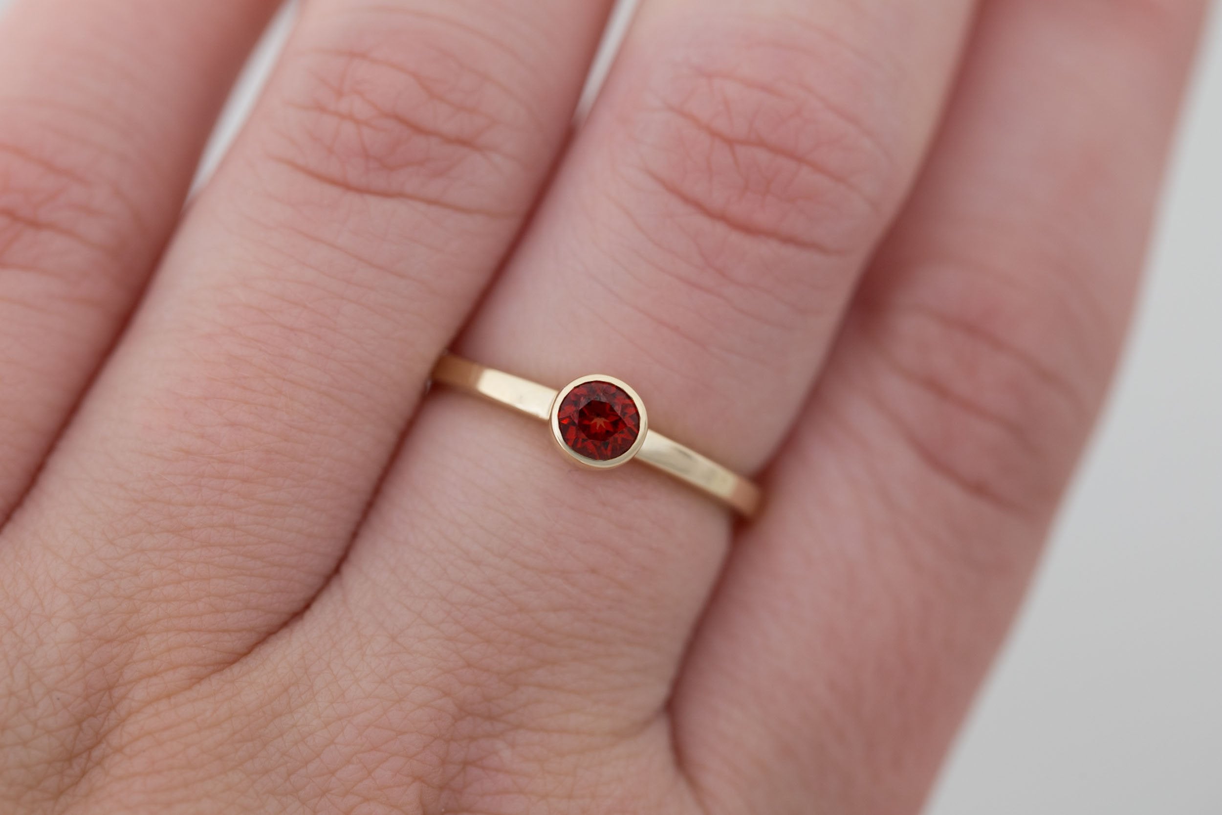Garnet Ring | The Birthstone Ring | January | 14k Recycled Gold