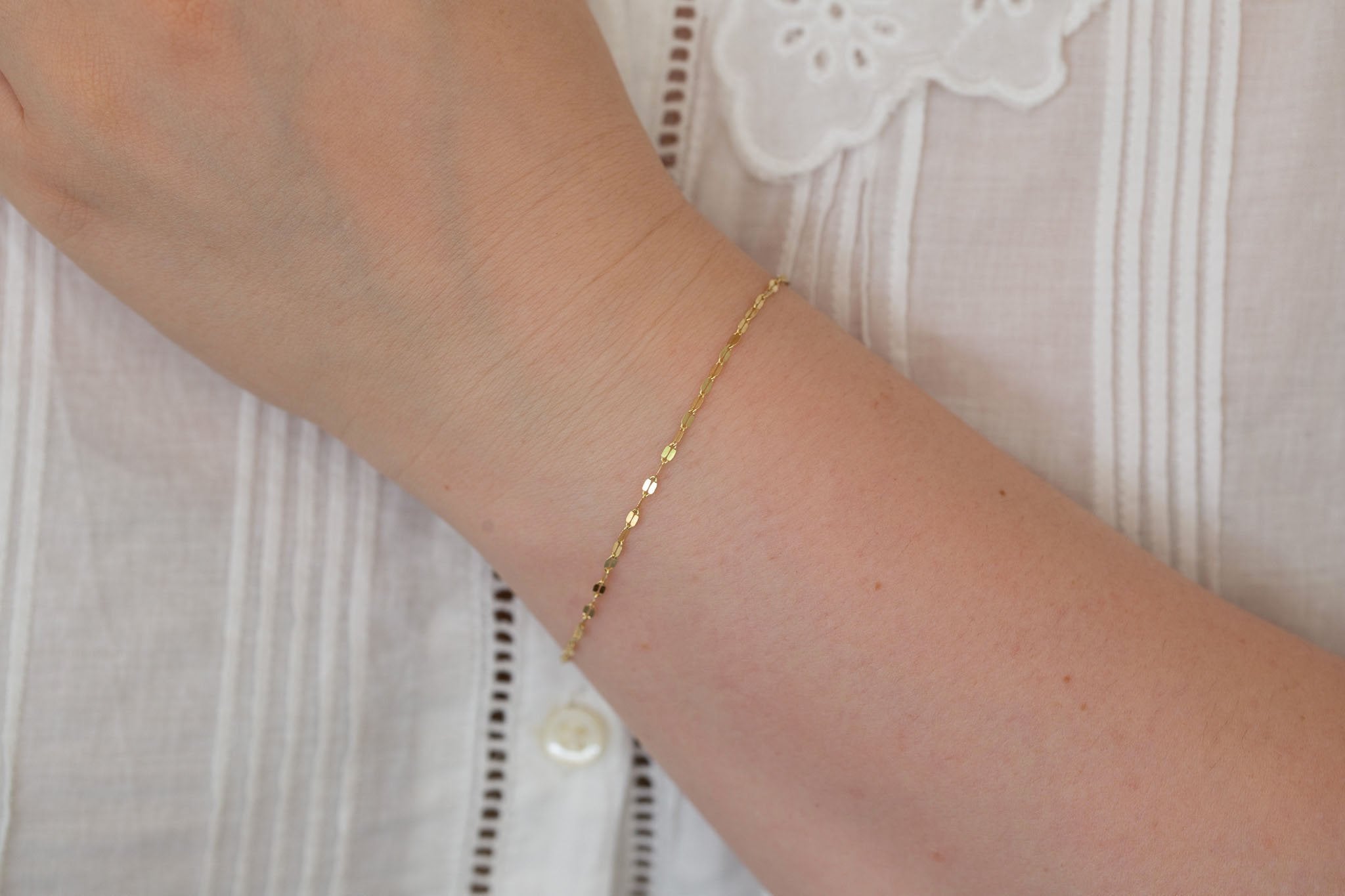 Keyhole Link Chain Bracelet | 14k Recycled Gold