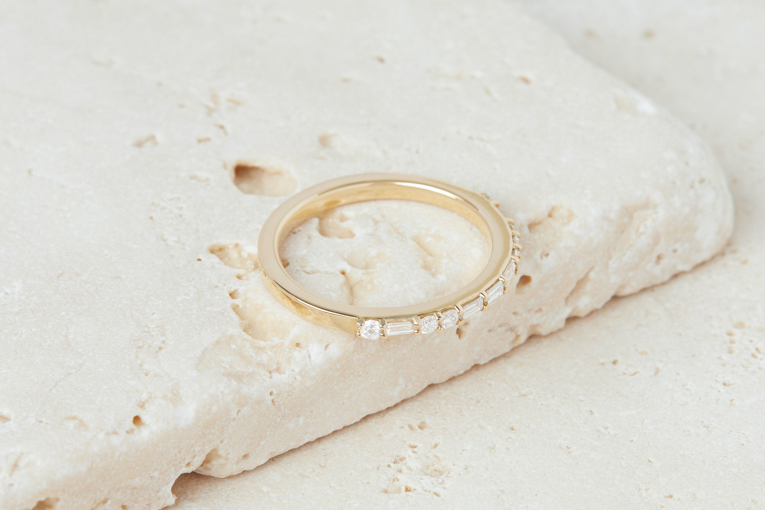 Morse Code Band, Love | Diamonds | 14k Recycled Gold