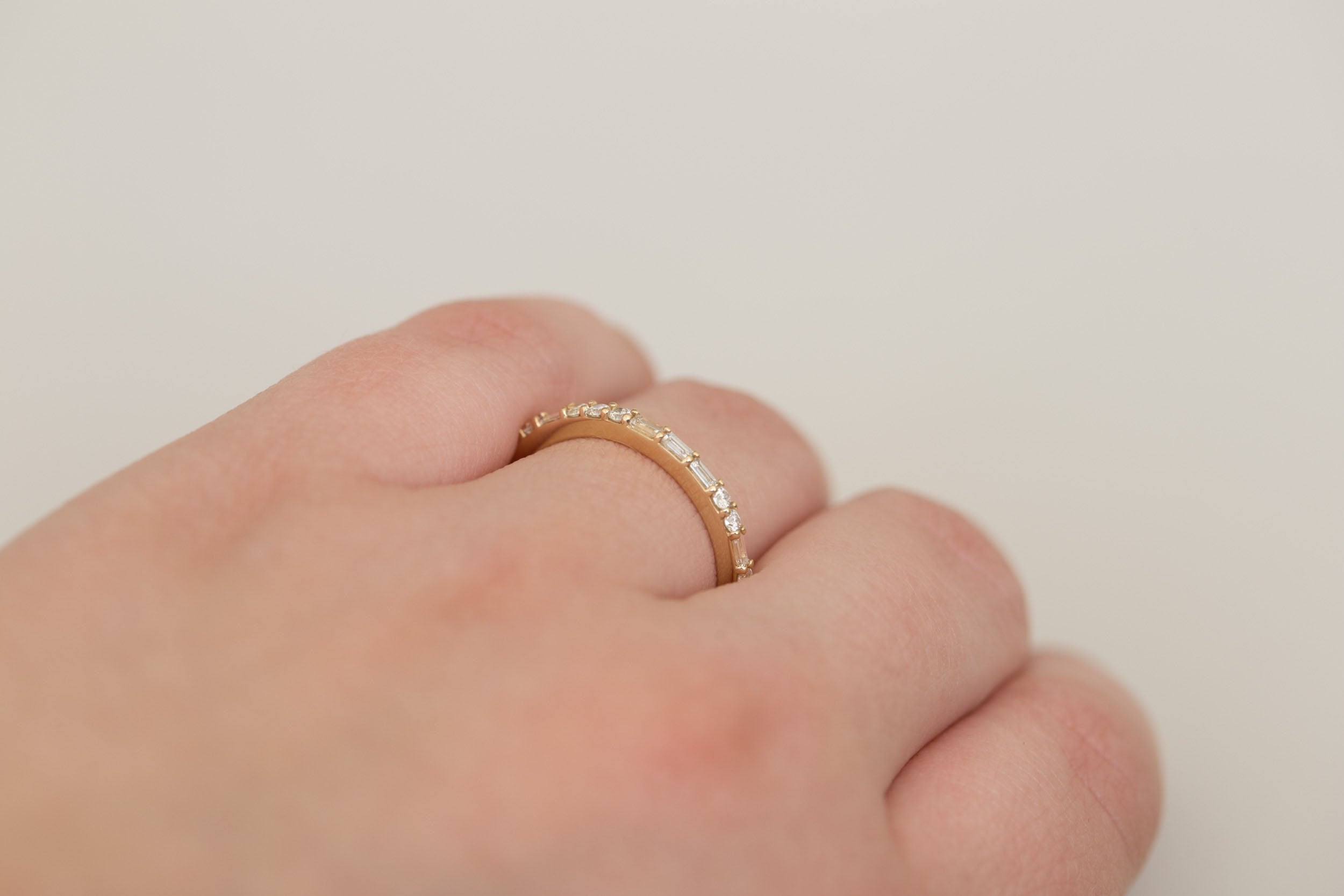 Morse Code Band, Love | Diamonds | 14k Recycled Gold