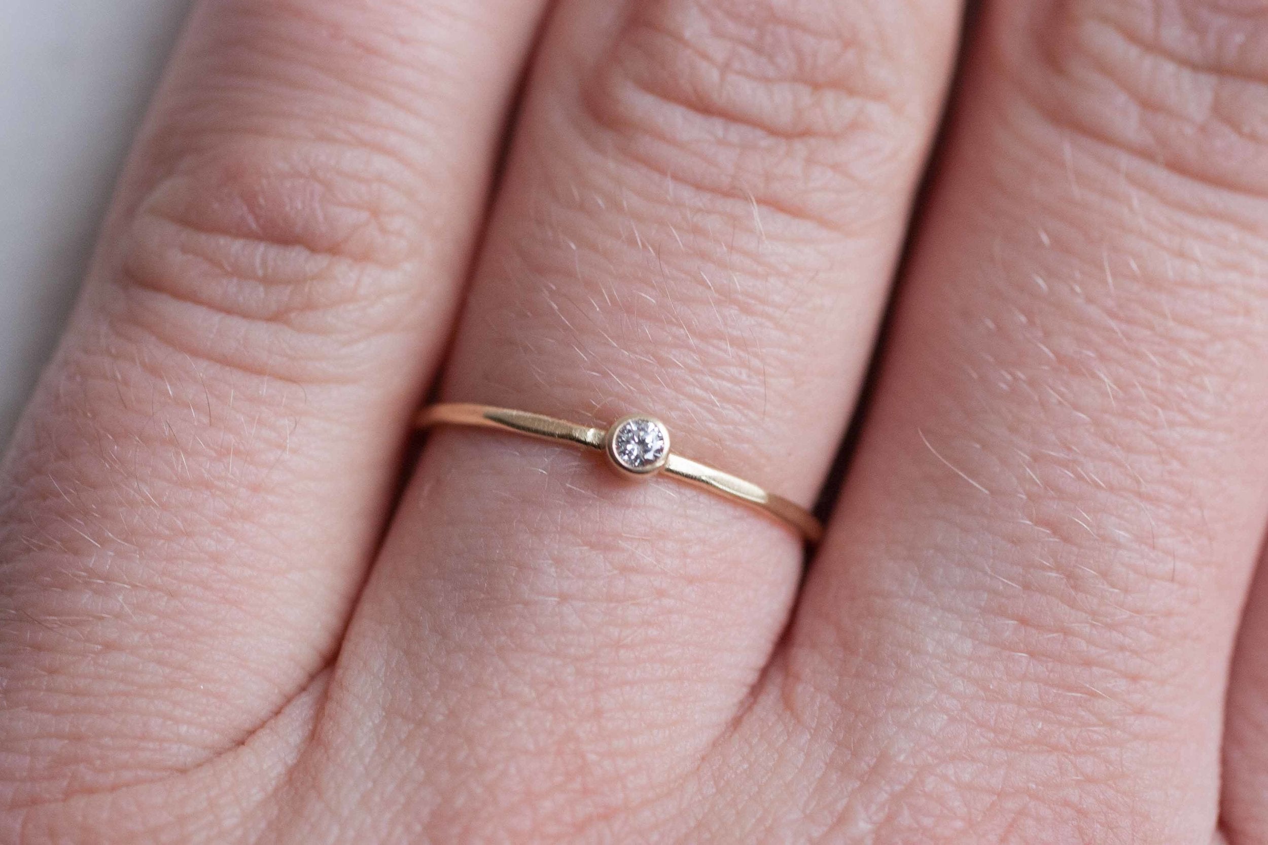 Petite Diamond Ring | 14k Recycled Gold