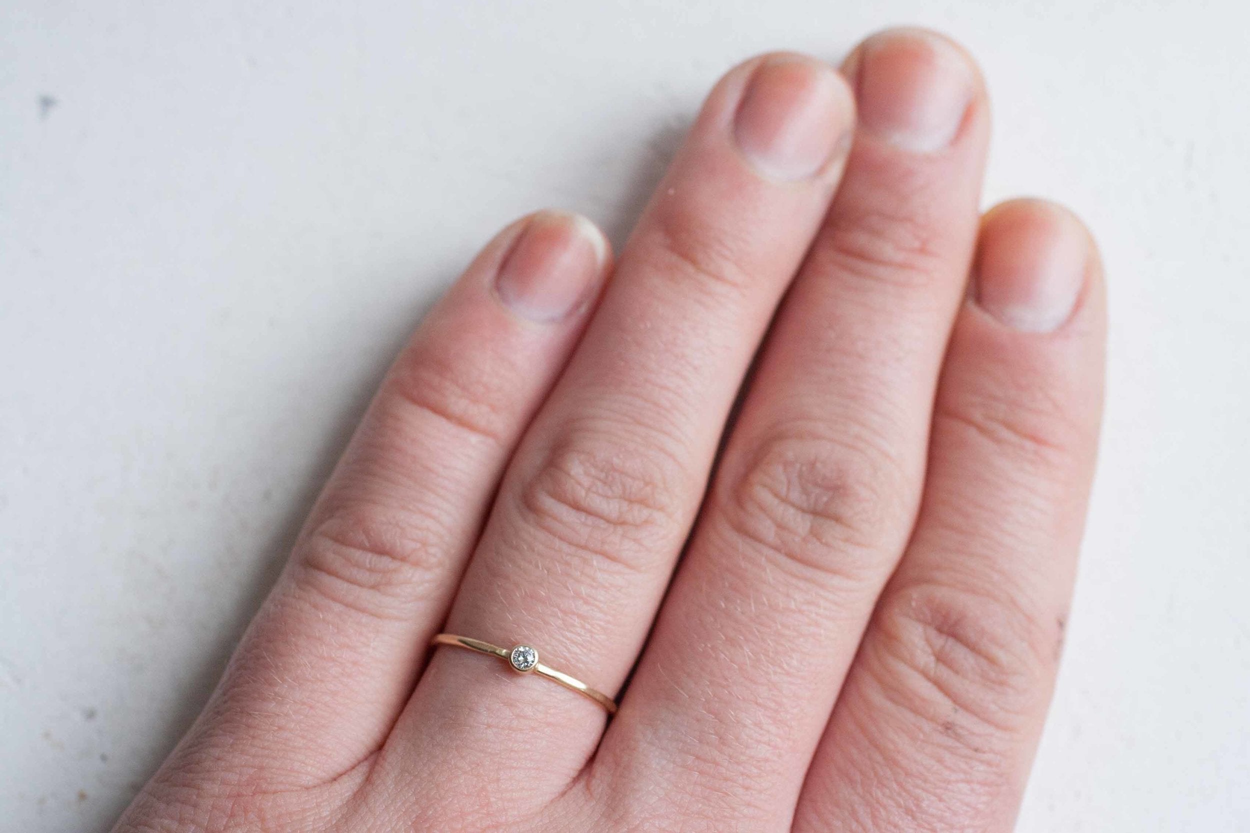 Petite Diamond Ring | 14k Recycled Gold