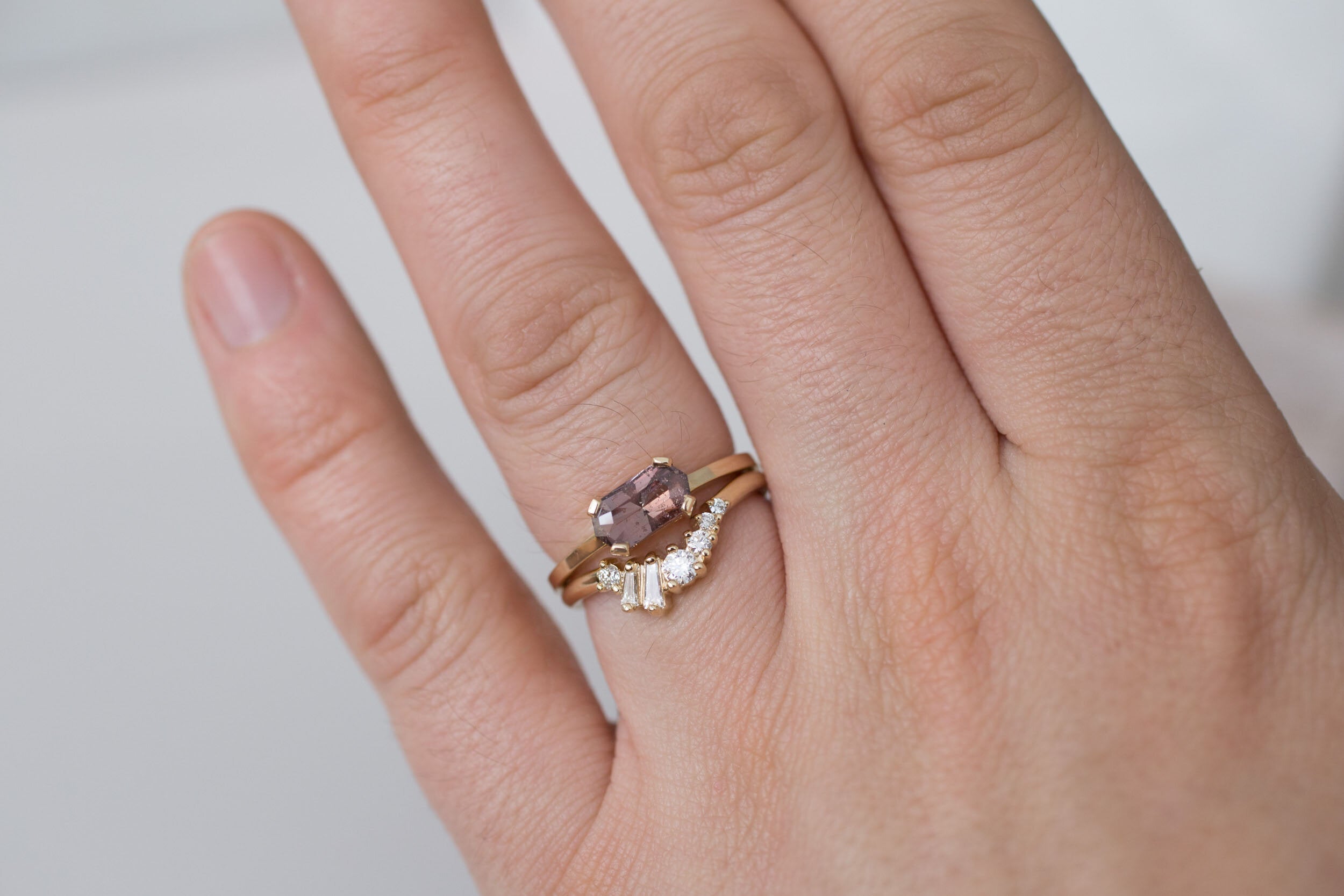 Farley Ring | Color Change Umba Sapphire Solitaire Engagement Ring | 14k Recycled Gold | One of a Kind