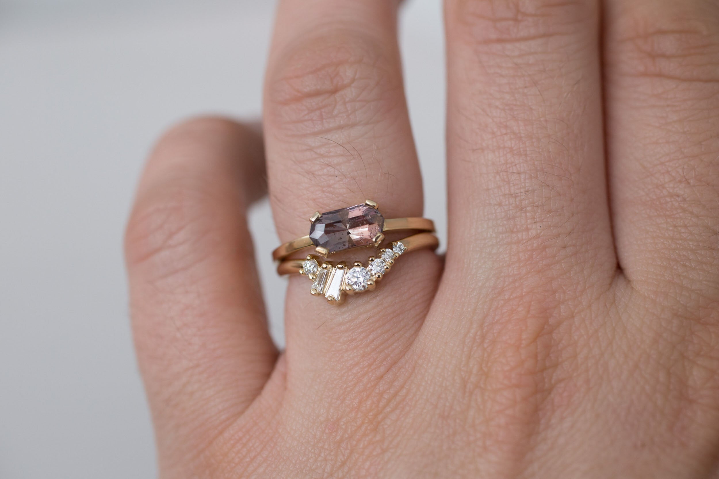 Farley Ring | Color Change Umba Sapphire Solitaire Engagement Ring | 14k Recycled Gold | One of a Kind