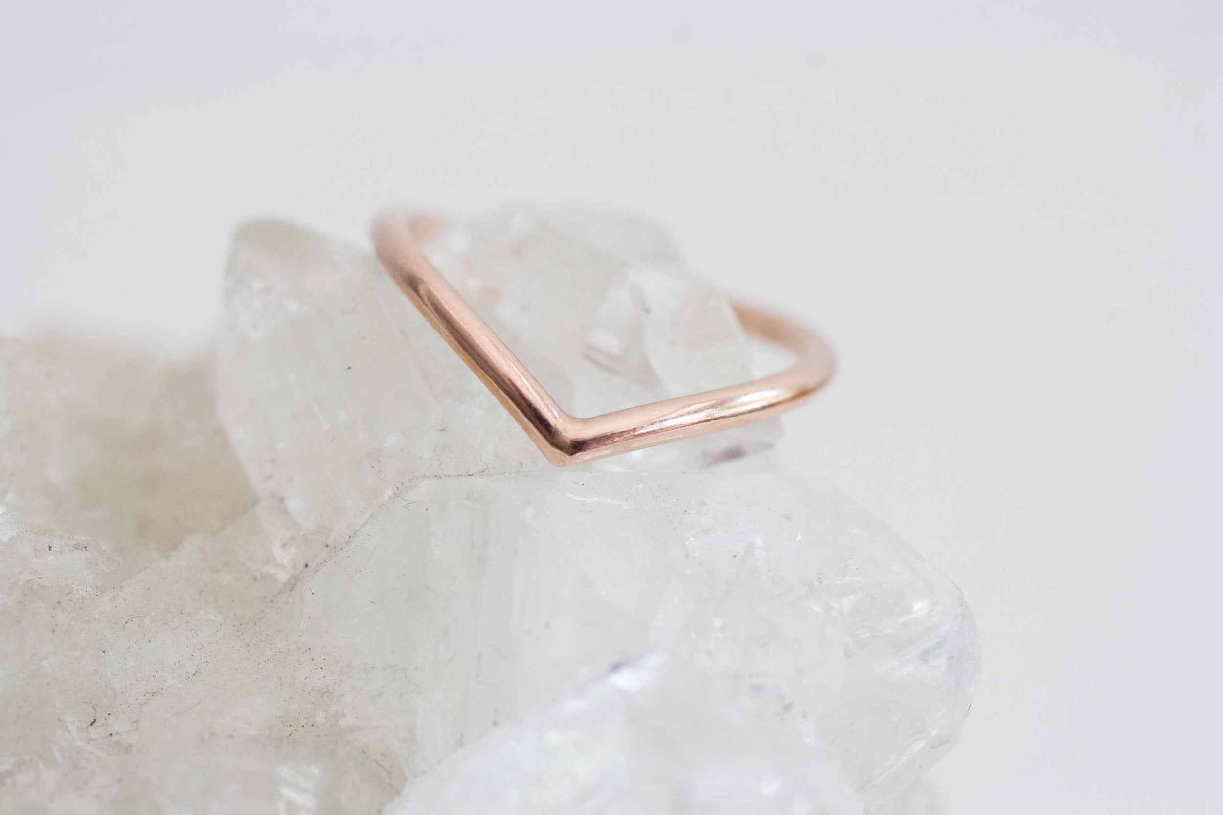 Contour V Band | 14k Recycled Rose Gold