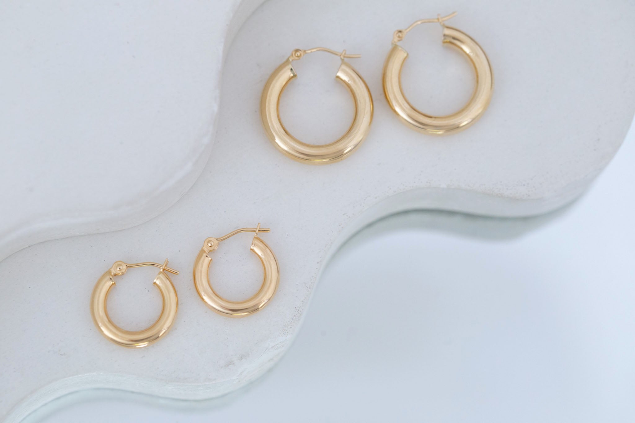 Bold Hoop Earrings | Small | 14k Recycled Gold