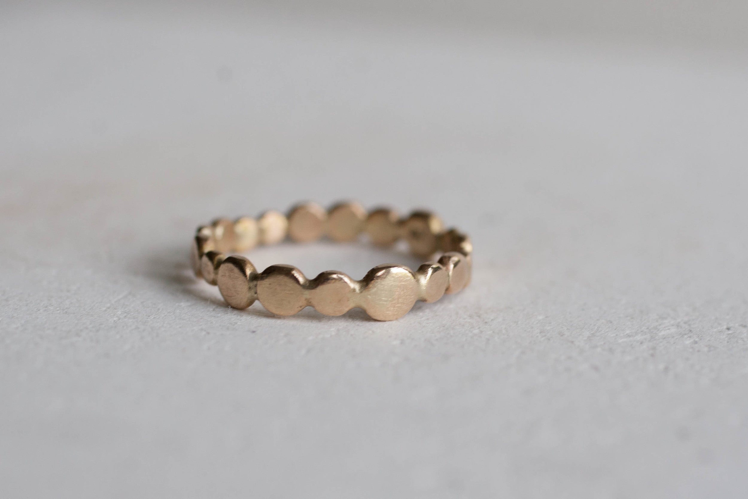 Gold Pebble Eternity Band | 14k Recycled Gold