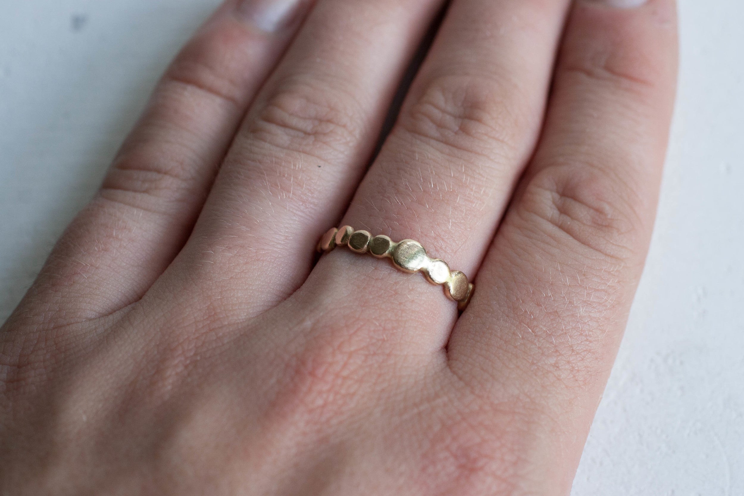 Gold Pebble Eternity Band | 14k Recycled Gold